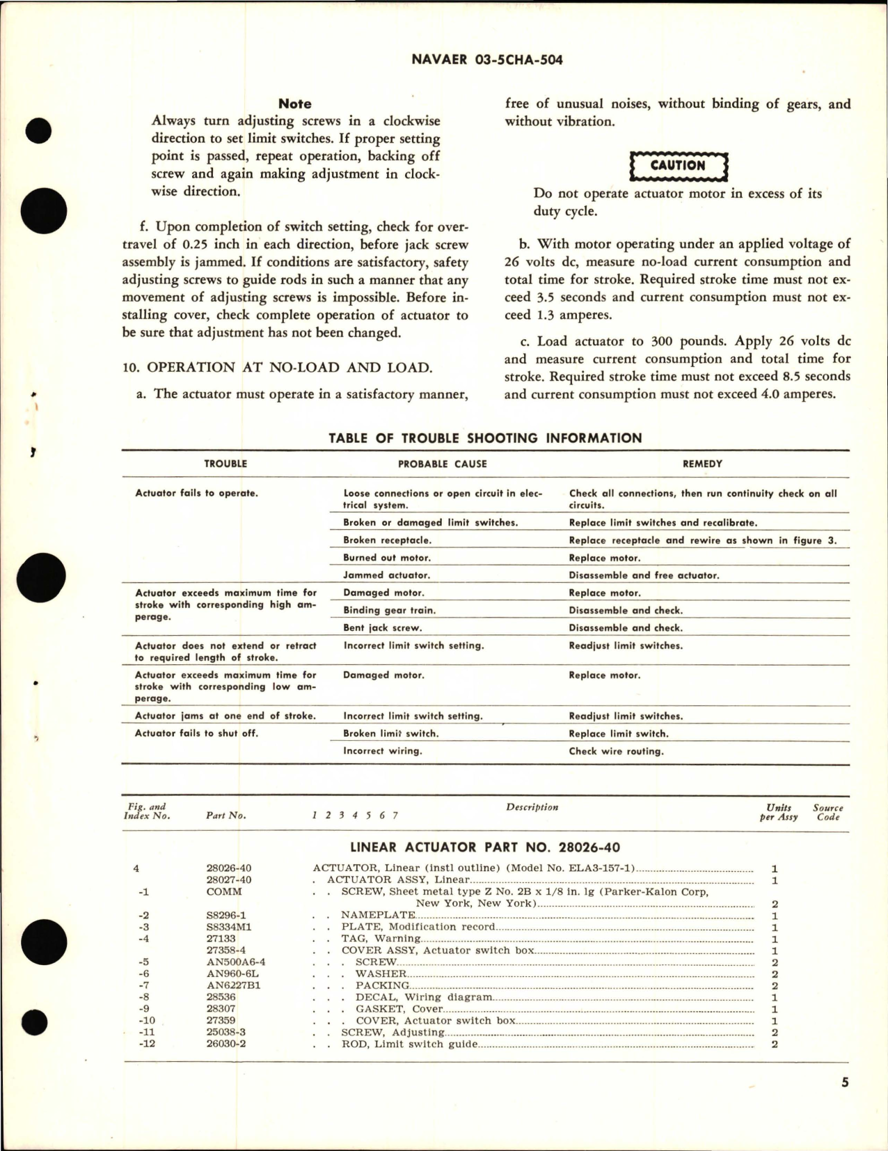 Sample page 5 from AirCorps Library document: Overhaul Instructions with Parts Breakdown for Linear Actuator - Part 28026-40 - Model ELA3-157-1