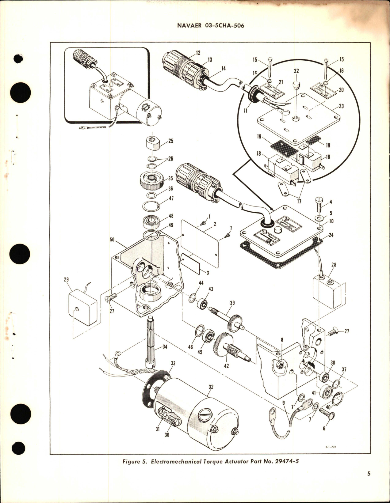 Sample page 5 from AirCorps Library document: Overhaul Instructions with Parts Breakdown for Electromechanical Torque Actuator - Part 29474-5 - Model ETA05-156-1