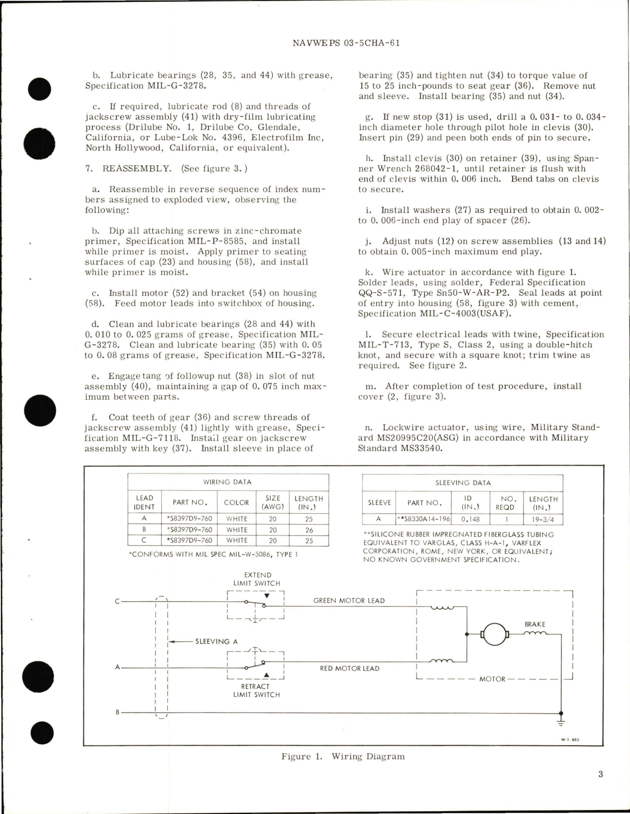 Sample page 5 from AirCorps Library document: Overhaul Instructions with Parts Breakdown for Electromechanical Linear Actuator - Part 525858 