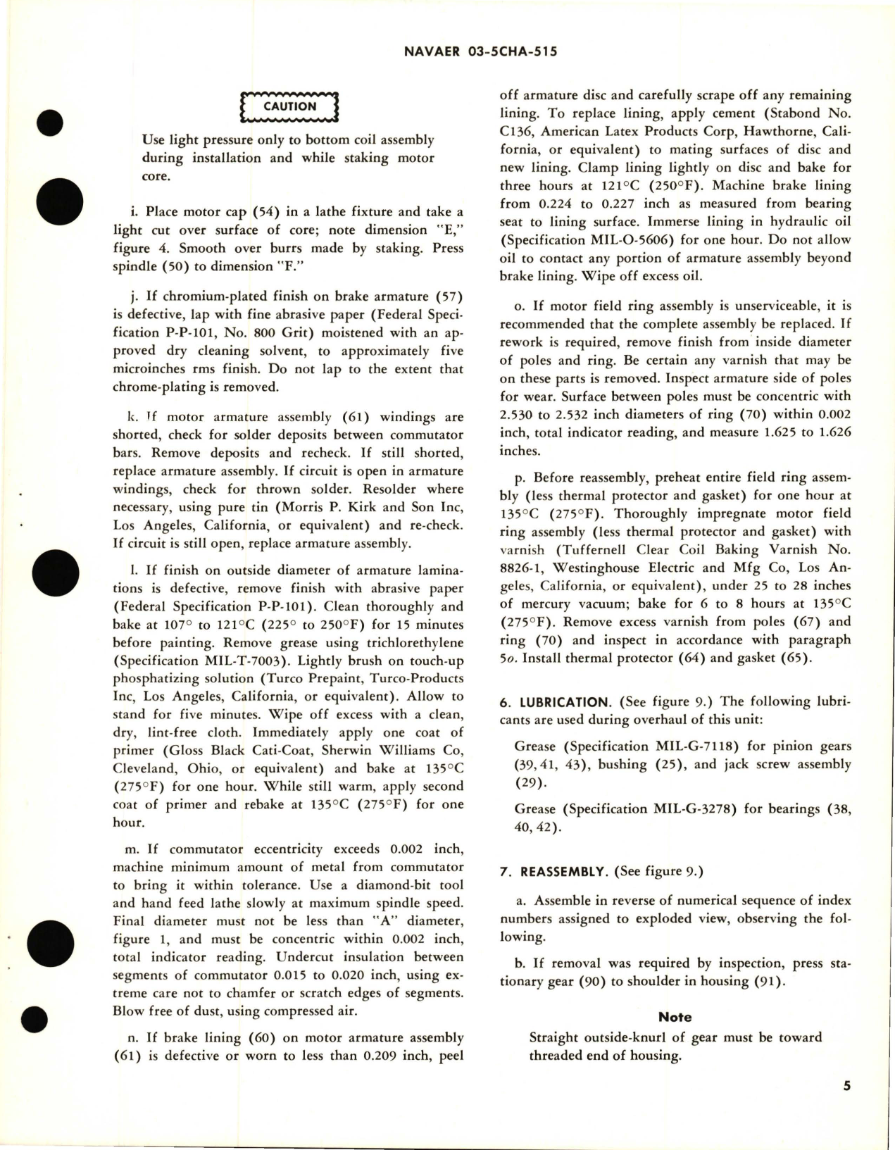 Sample page 5 from AirCorps Library document: Overhaul Instructions with Parts Breakdown for Electromechanical Linear Actuator - Part 34548 - Model ELA7-13-1