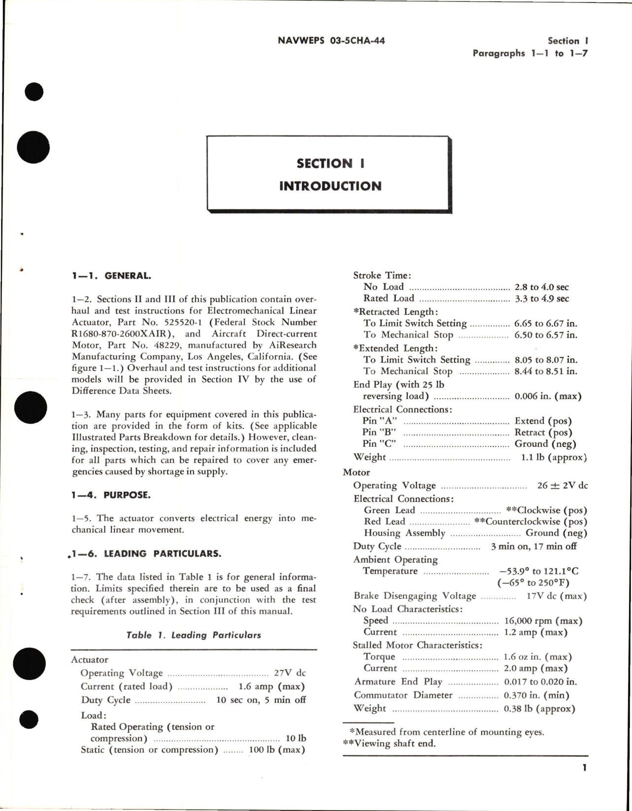Sample page 5 from AirCorps Library document: Overhaul Instructions for Electromechanical Linear Actuator - Part 525520-1 and 48229