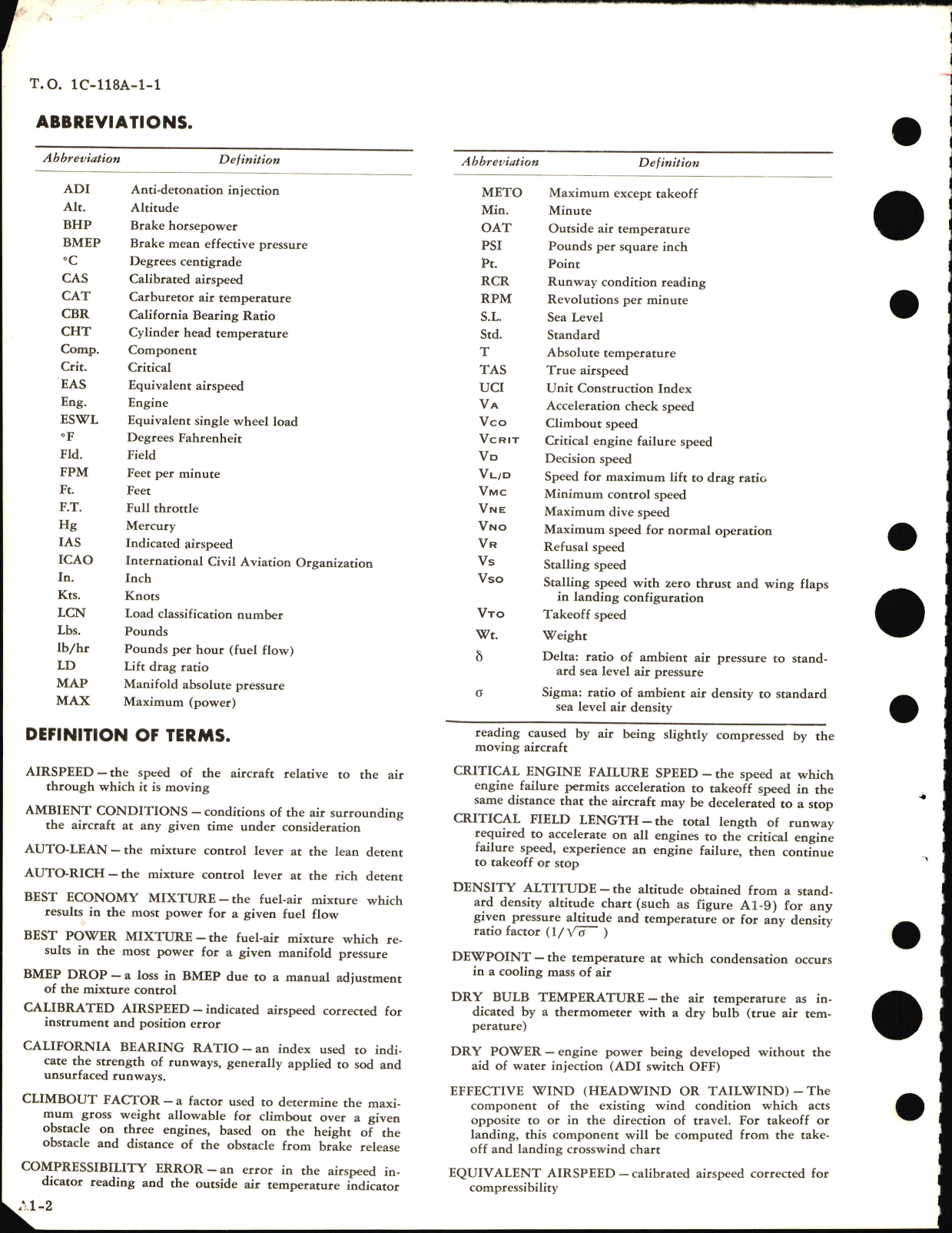 Sample page 6 from AirCorps Library document: Flight Manual Performance Data for C-118A and VC-118A