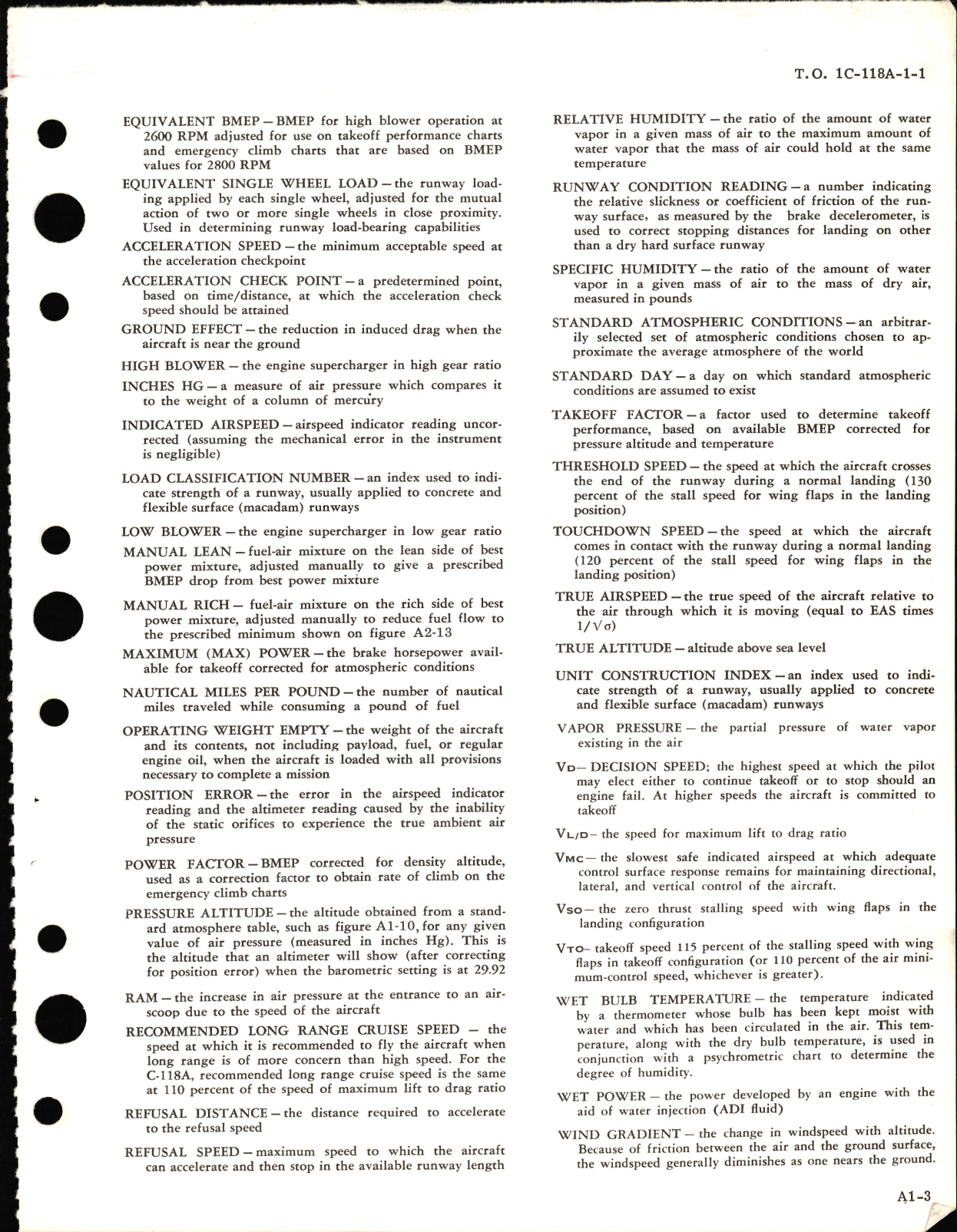 Sample page 7 from AirCorps Library document: Flight Manual Performance Data for C-118A and VC-118A