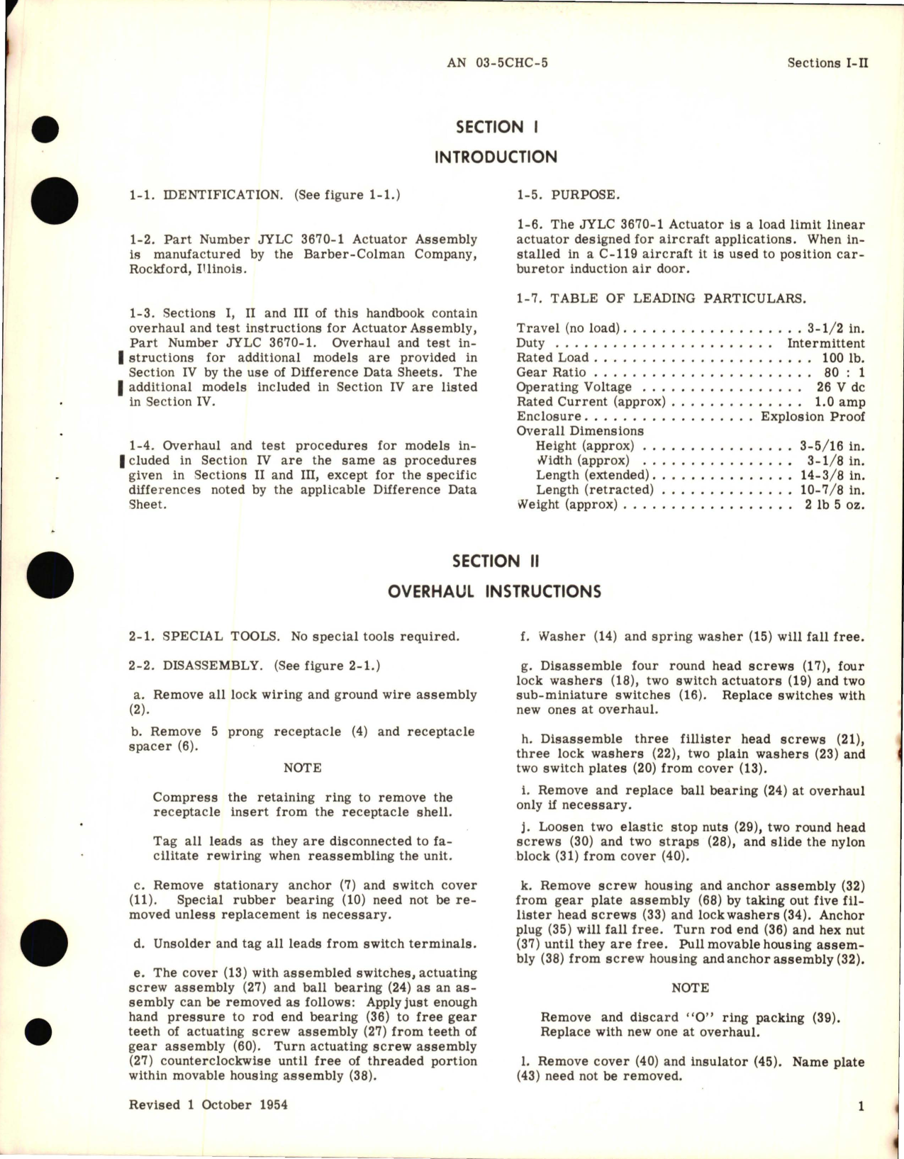 Sample page 5 from AirCorps Library document: Overhaul Instructions for Aircraft Actuators