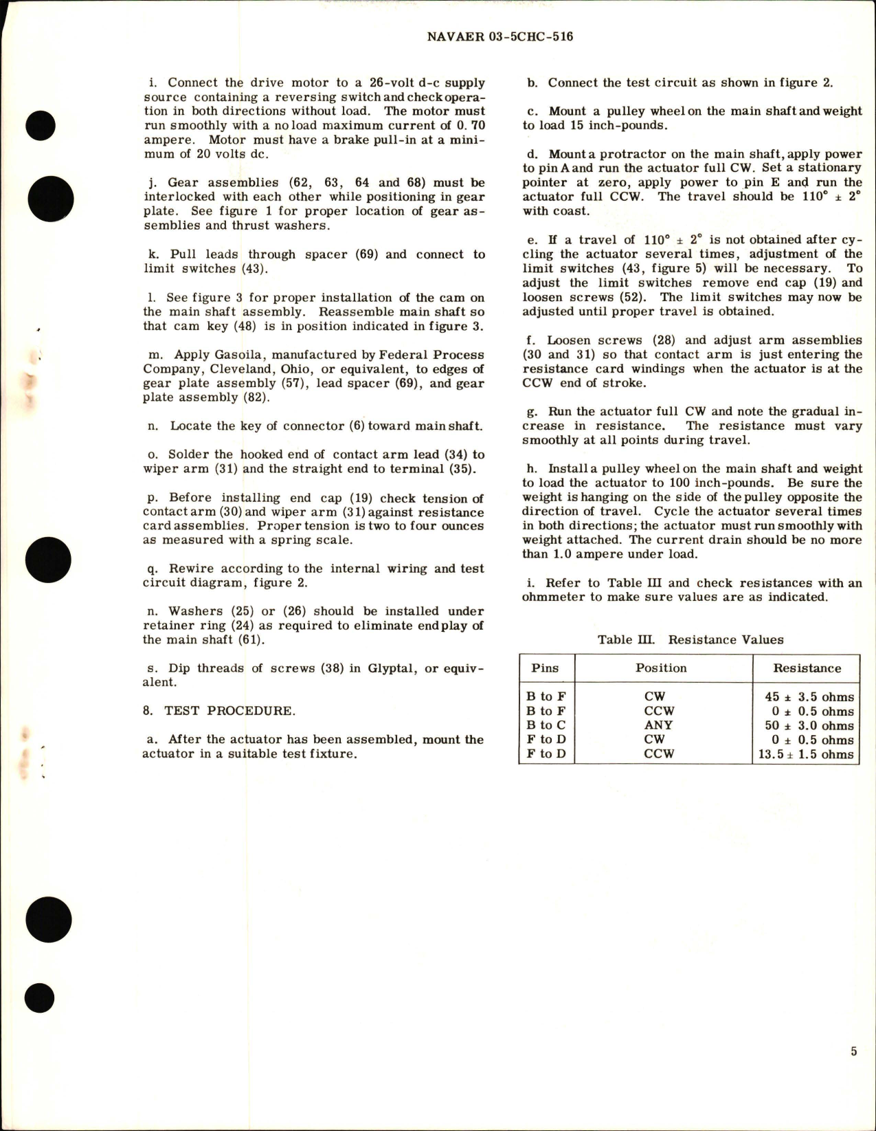 Sample page 5 from AirCorps Library document: Overhaul Instructions with Parts Breakdown for Actuator - FYLC 3196-1