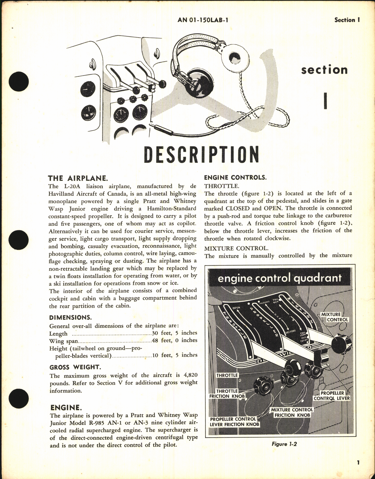Sample page 5 from AirCorps Library document: Flight Handbook for L-20A