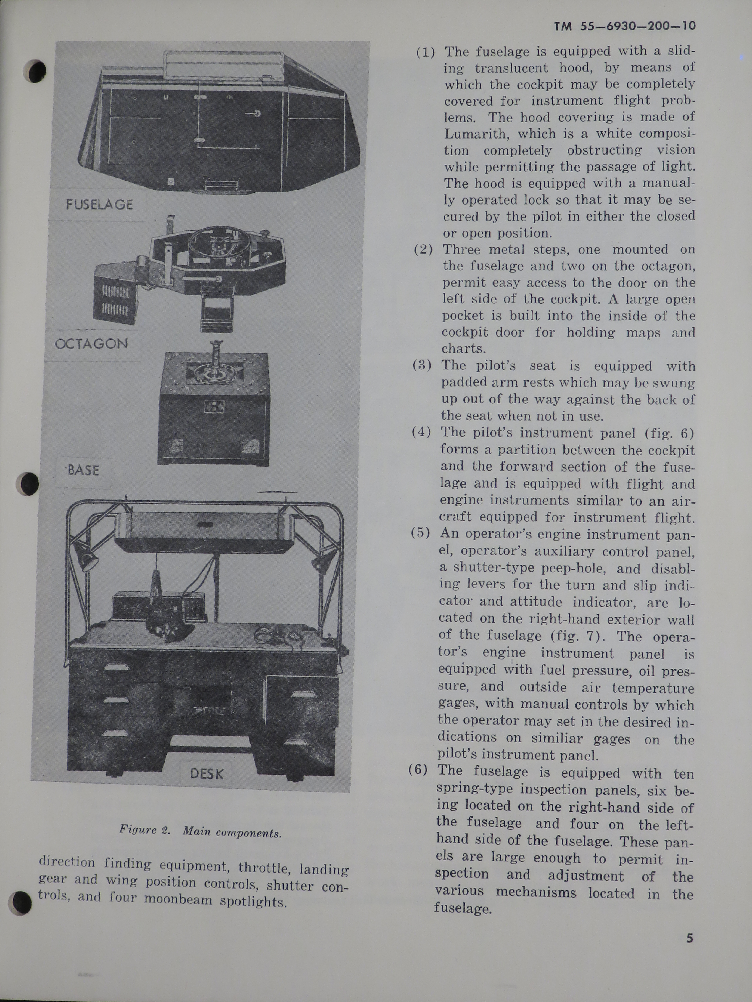 Sample page 5 from AirCorps Library document: Operator's Manual for Basic Instrument Trainer 45 Device 1-CA-1