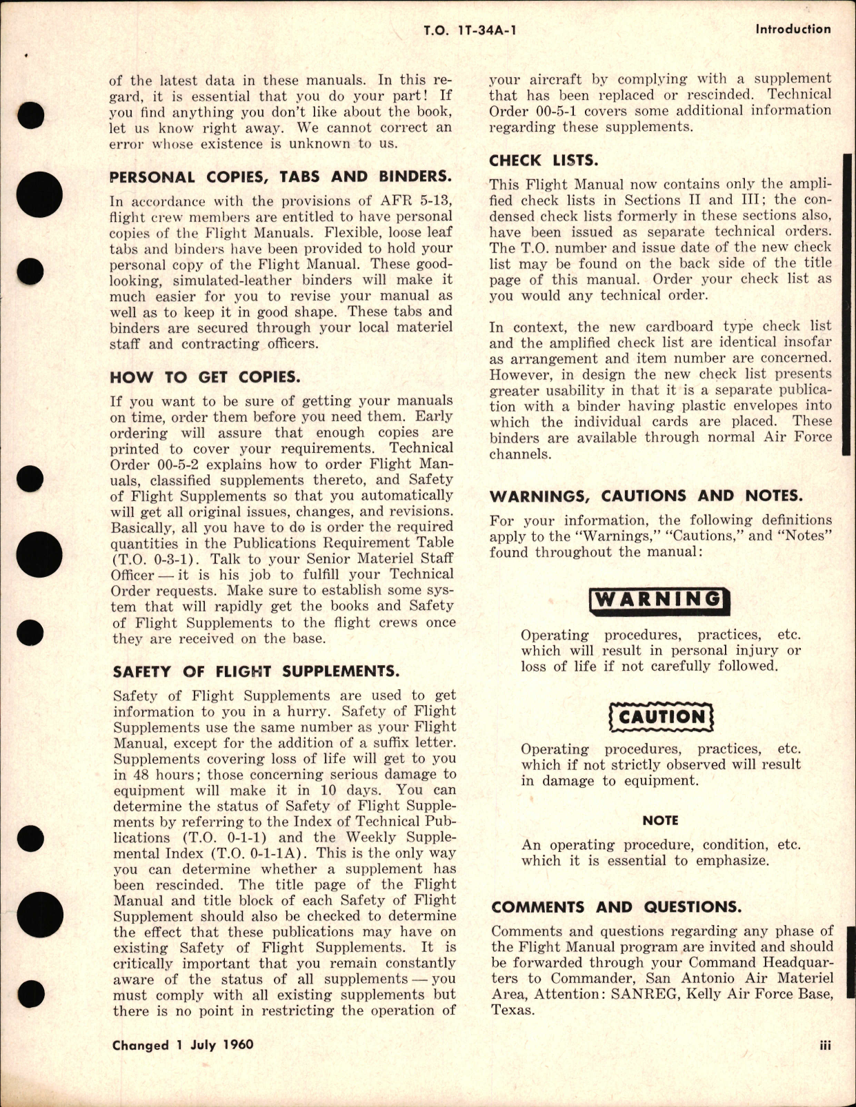 Sample page 5 from AirCorps Library document: Flight Manual for T-34A