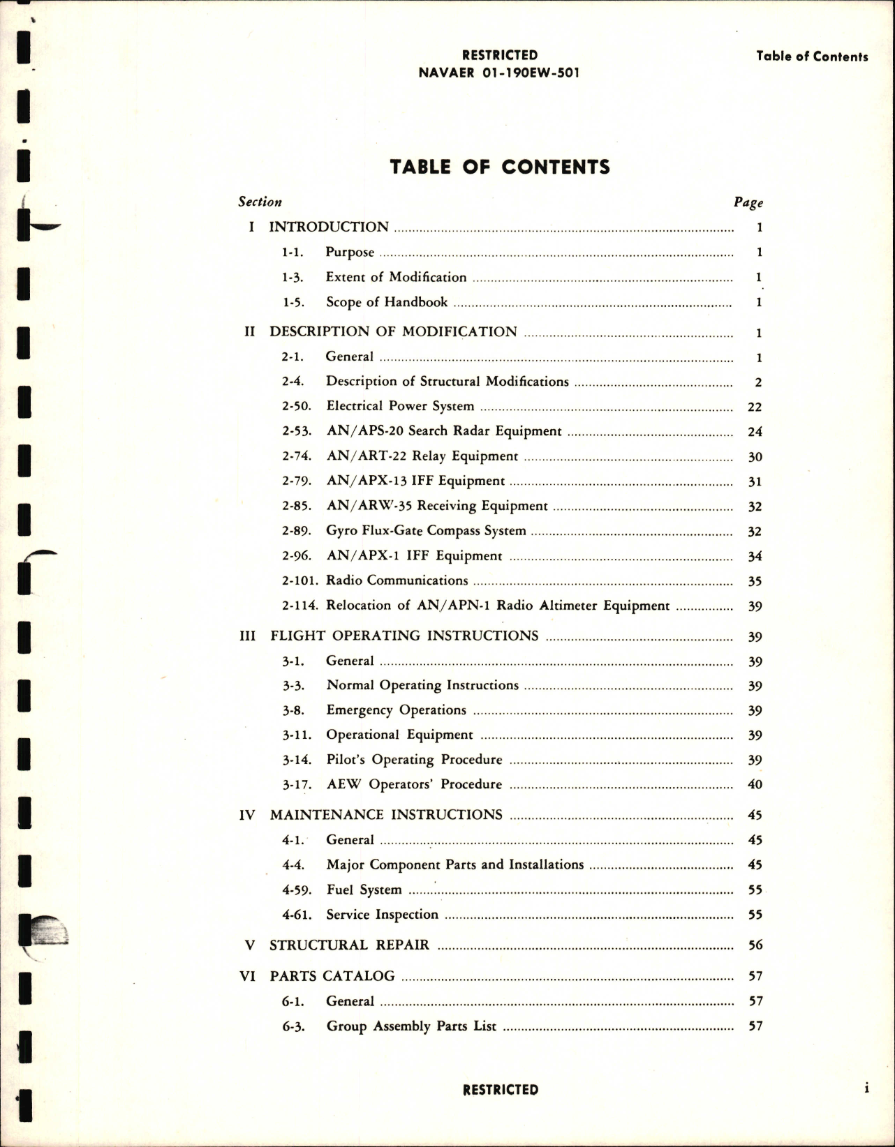 Sample page 2 from AirCorps Library document: Handbook of Instructions with Parts Catalog for TBM-3W