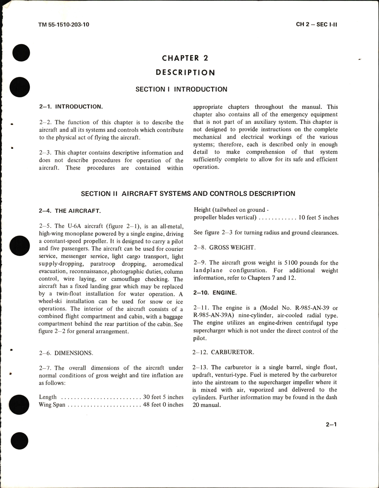 Sample page 7 from AirCorps Library document: Operators Manual for U-6A 