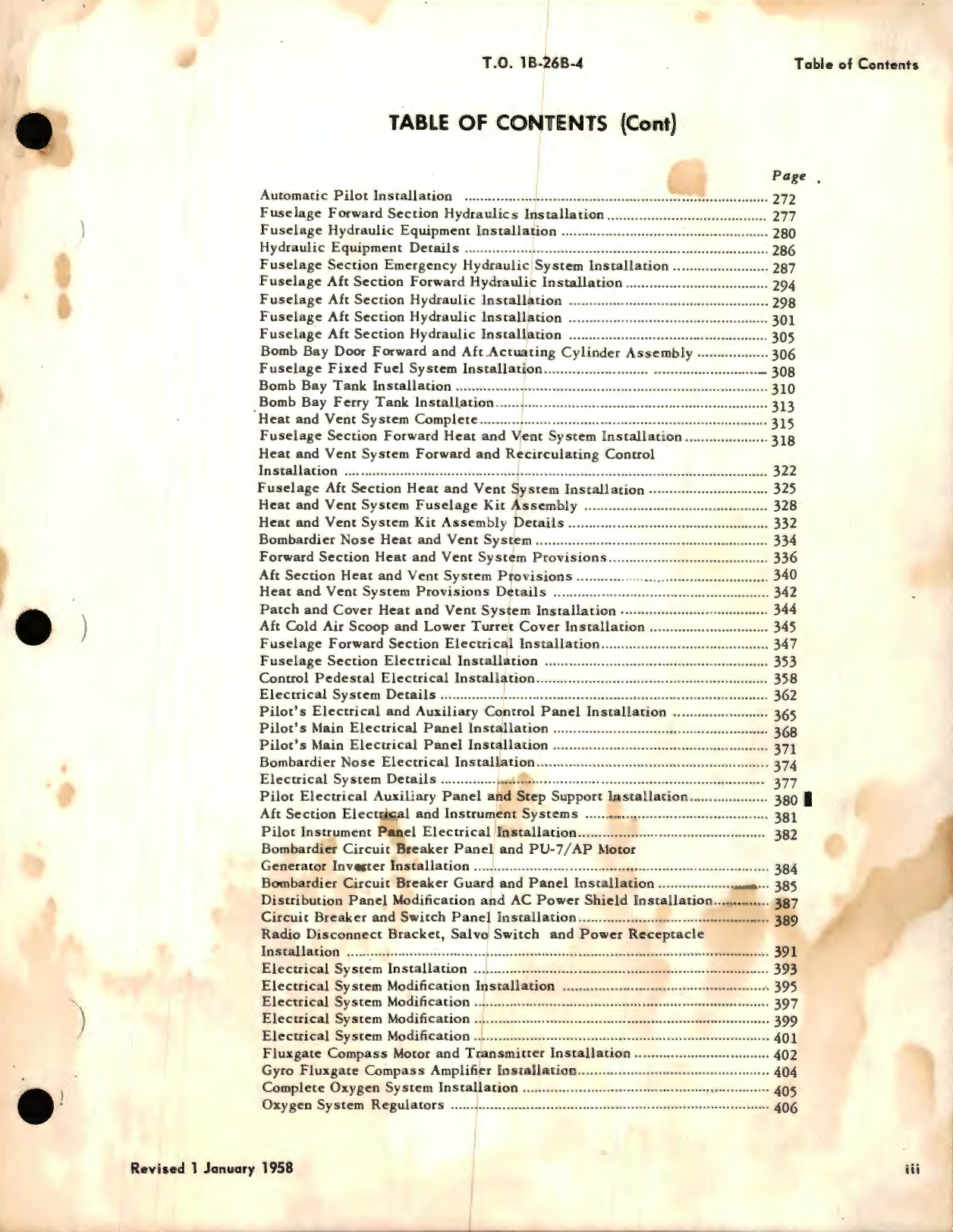 Sample page 7 from AirCorps Library document: Illustrated Parts Breakdown for USAF Model B-26B, B-26C, TB-26B, TB-26C and RB-26C Navy Model JD-1 Aircraft