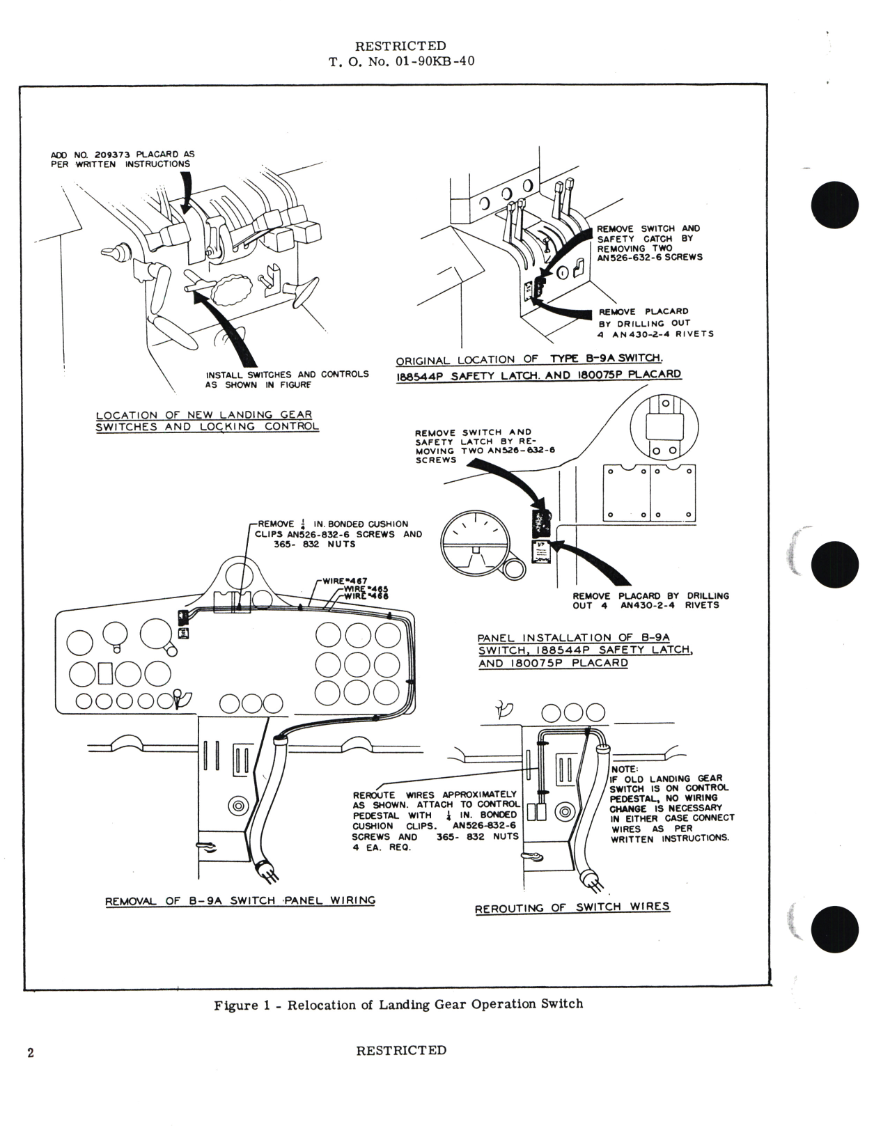 Sample page 2 from AirCorps Library document: Beech - Installation of Landing - Gear Down Lock and Control - AT-10