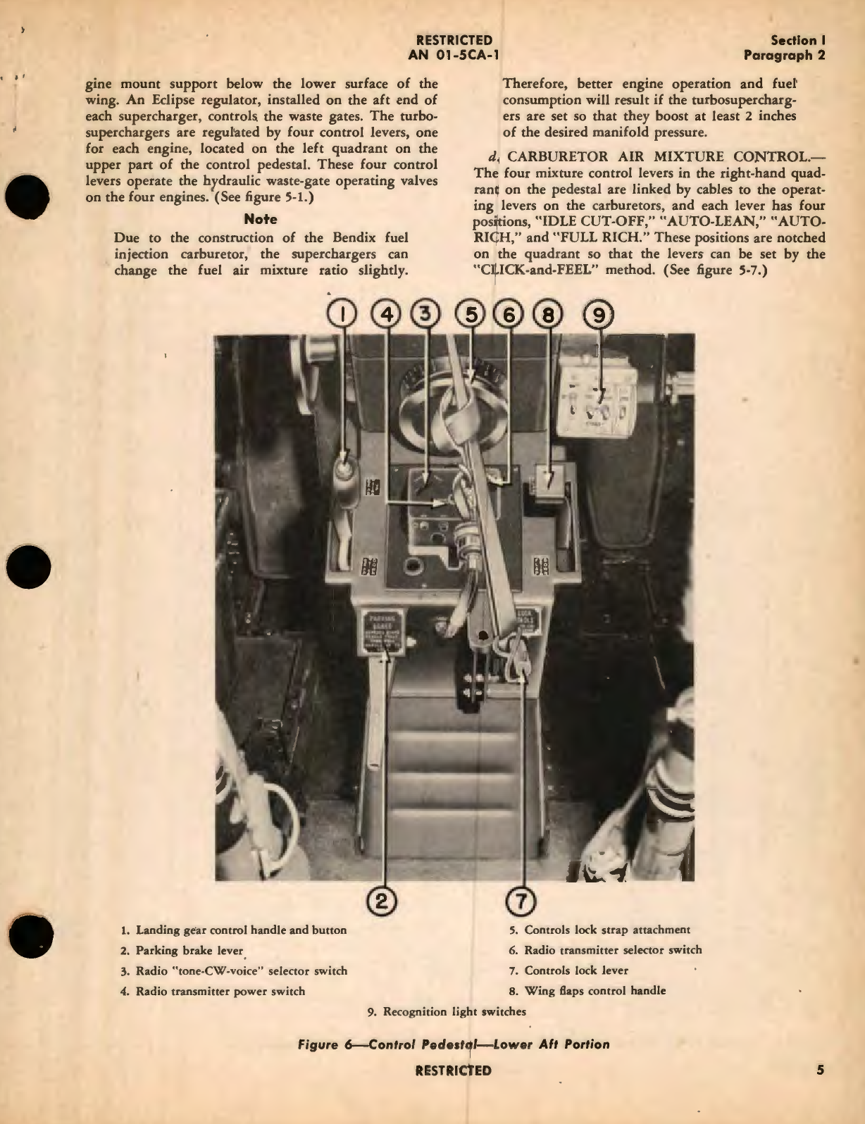 Sample page 7 from AirCorps Library document: Pilot's Flight Operating Instructions for Army Models C-87, C-87A and C-87B Navy Models RY-1 and RY-2 Airplanes