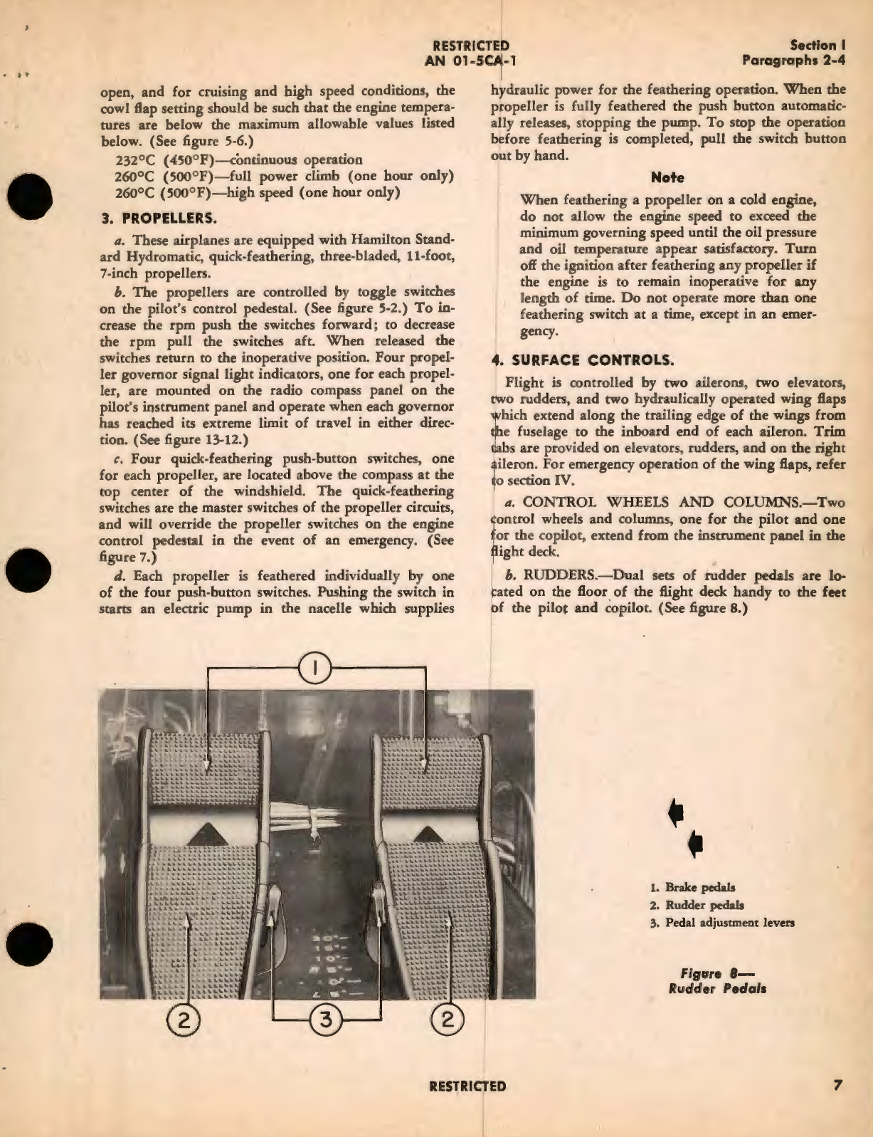 Sample page 9 from AirCorps Library document: Pilot's Flight Operating Instructions for Army Models C-87, C-87A and C-87B Navy Models RY-1 and RY-2 Airplanes