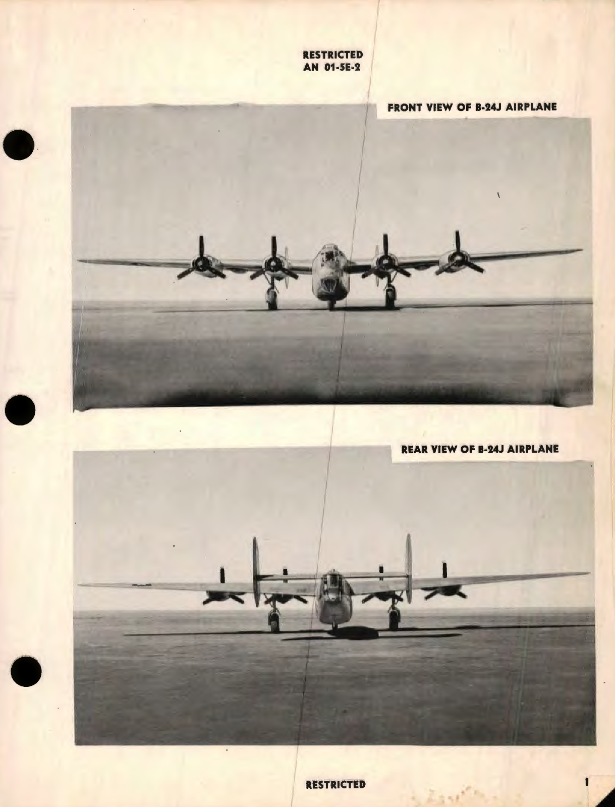 Sample page 5 from AirCorps Library document: Erection and Maintenance Instructions for Army Models B-24, G, H, J and L, RB-24C and E Navy Models PB4Y-1 British Models Liberator BIII, GRIII, GRV, BV1, BVII, and GRVIII