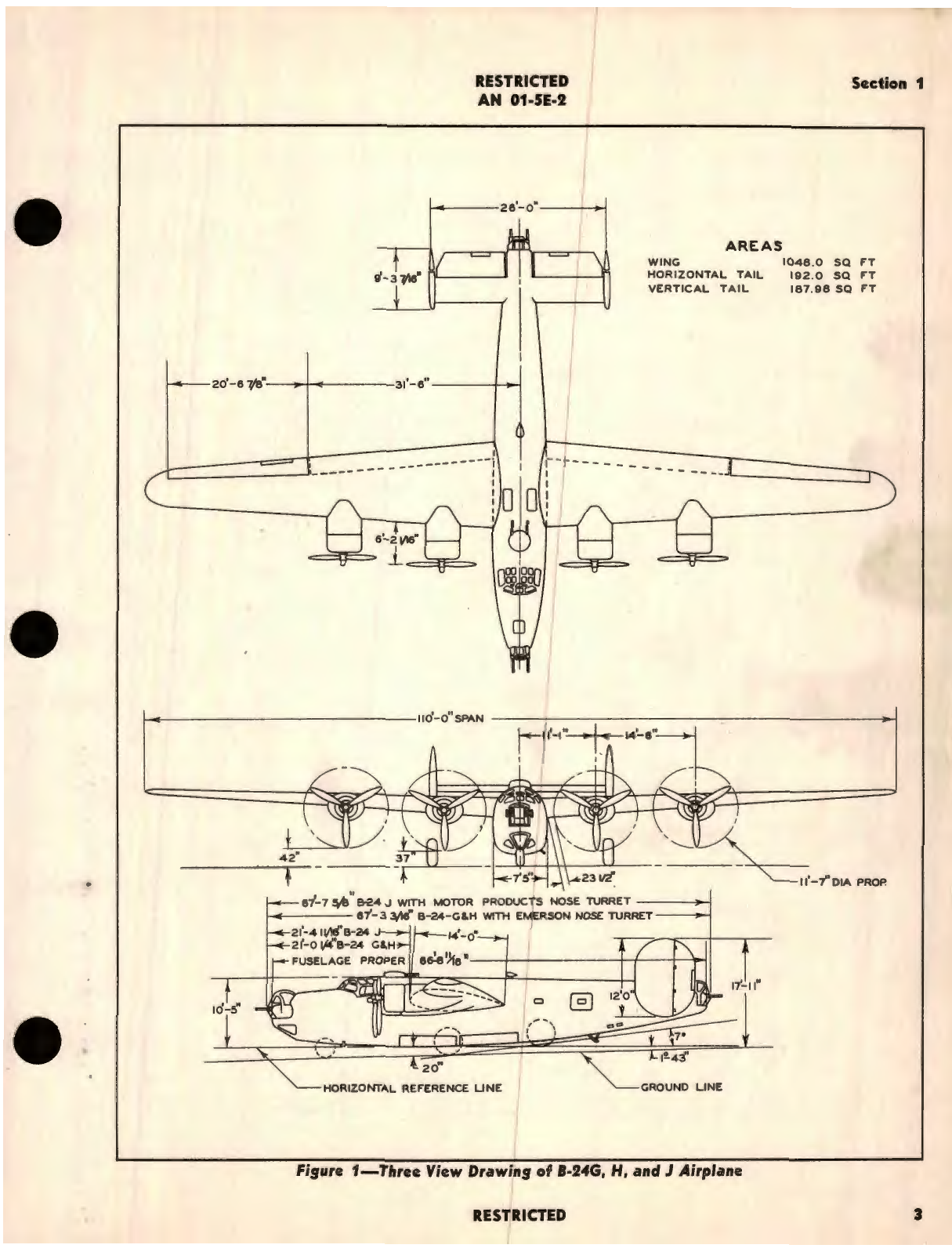 Sample page 9 from AirCorps Library document: Erection and Maintenance Instructions for Army Models B-24, G, H, J and L, RB-24C and E Navy Models PB4Y-1 British Models Liberator BIII, GRIII, GRV, BV1, BVII, and GRVIII