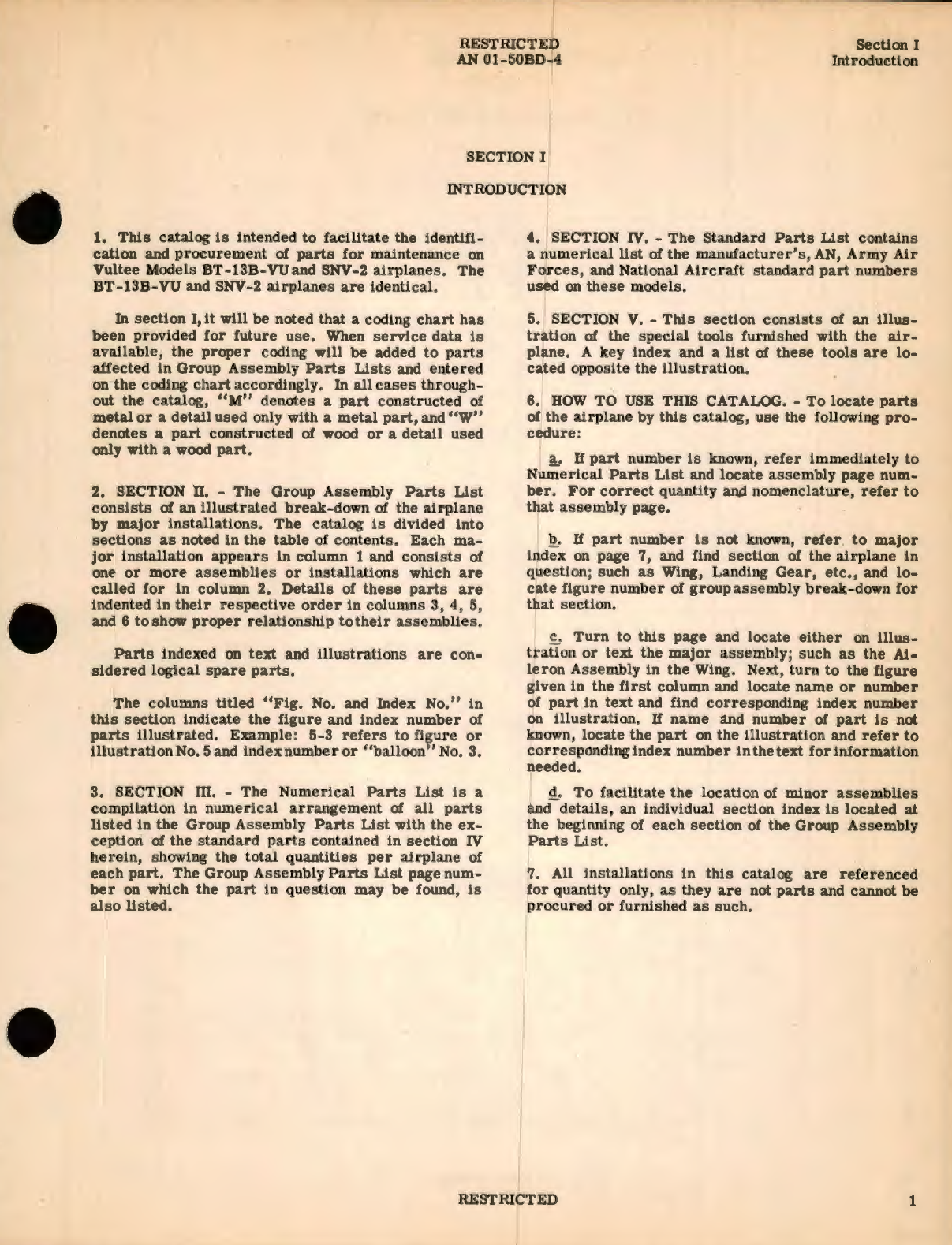 Sample page 5 from AirCorps Library document: Parts Catalog for Army Model BT-13B and Navy Model SNV-2