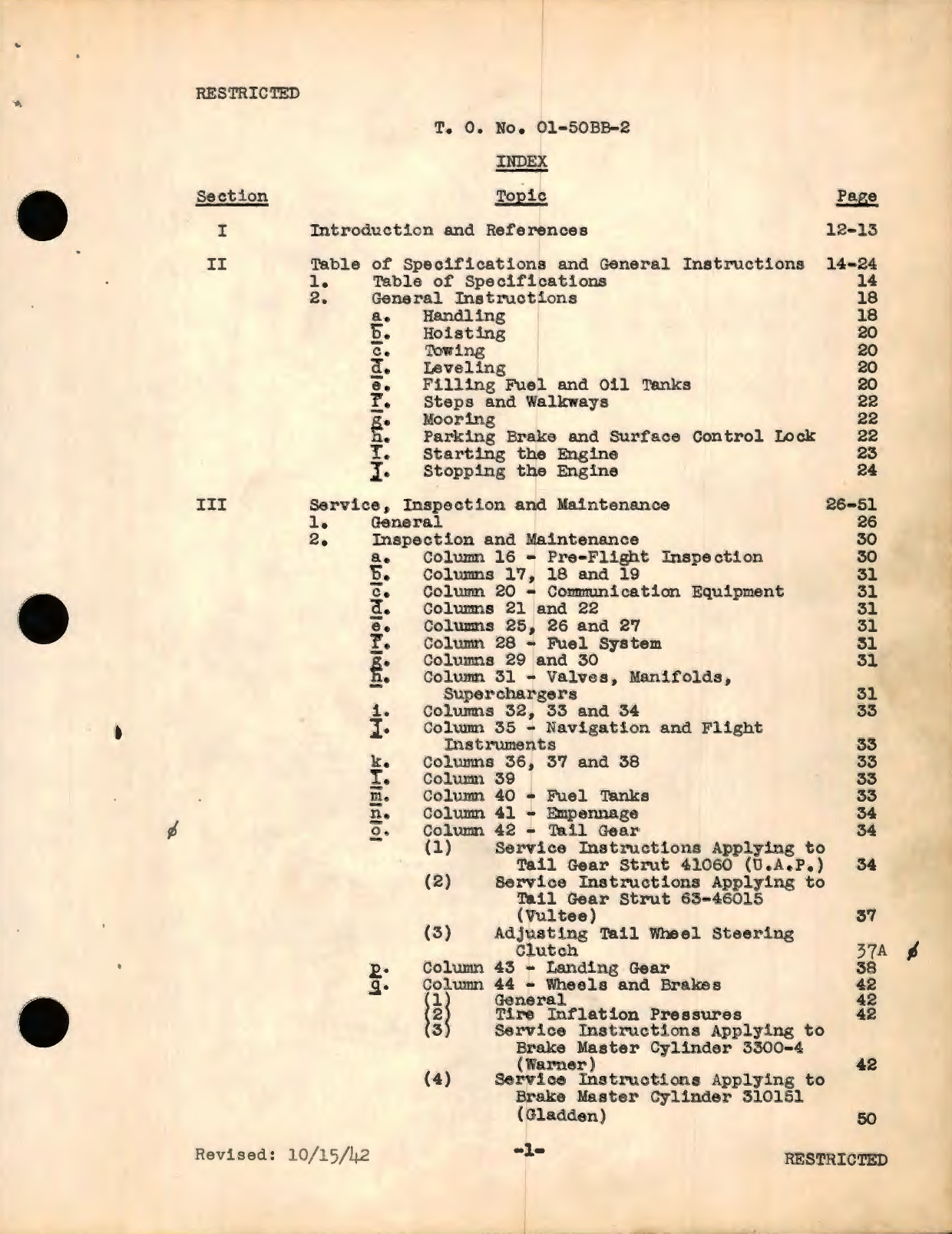 Sample page 5 from AirCorps Library document: Service Instructions for BT-13A and BT-15 Airplanes