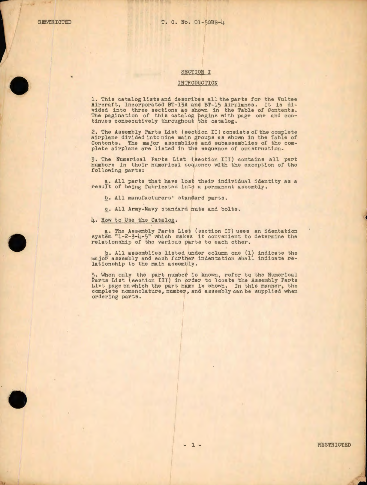 Sample page 5 from AirCorps Library document: Parts Catalog for BT-13A and BT-15