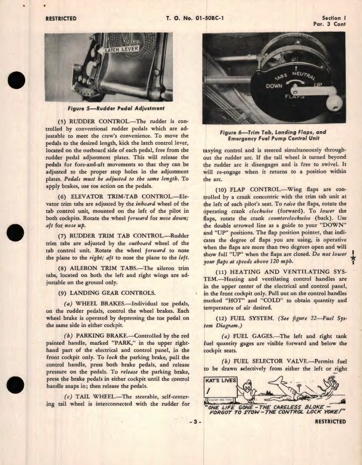 Sample page 7 from AirCorps Library document: Pilot's Flight Operating Instructions for Army Model BT-13A Airplanes Navy Model SNV- 1 Airplanes