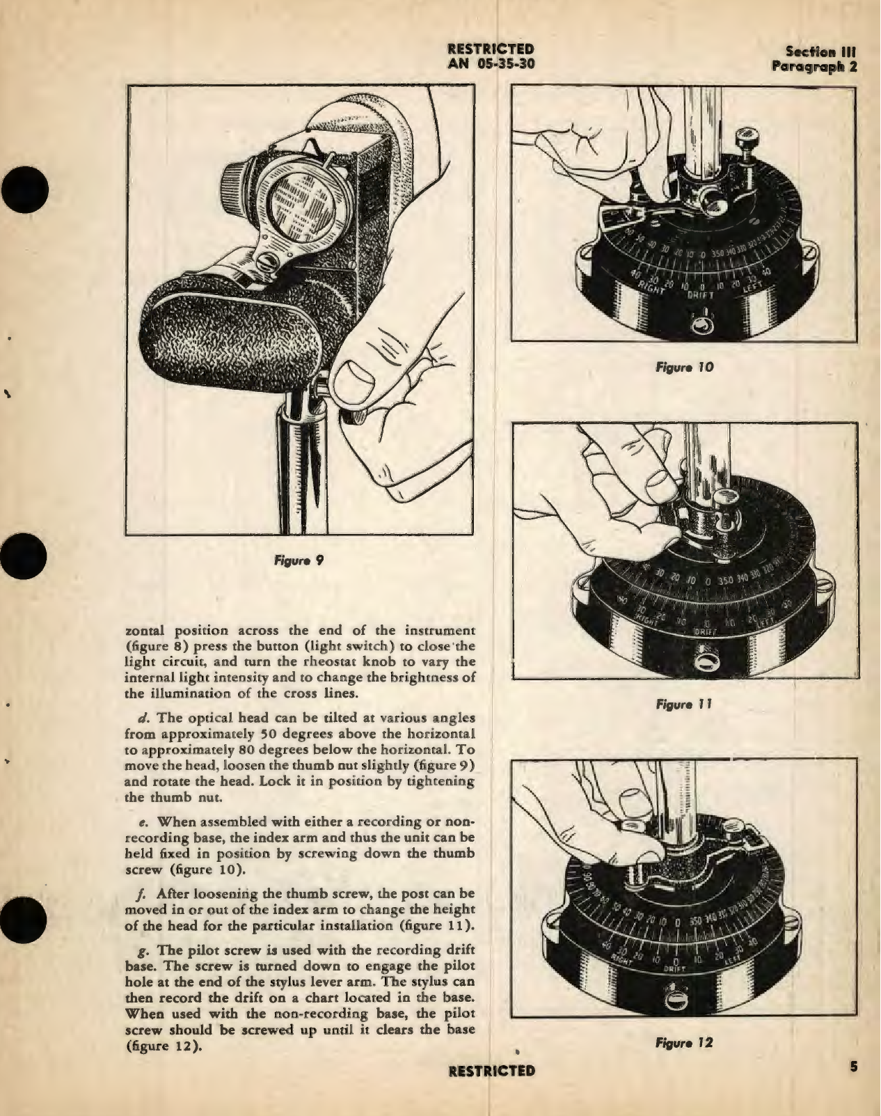 Sample page 9 from AirCorps Library document: Overhaul Instructions with Parts Catalog for Optical Head and Post Pelorus Drift Sight Mark 2C Type 713 and 713B 