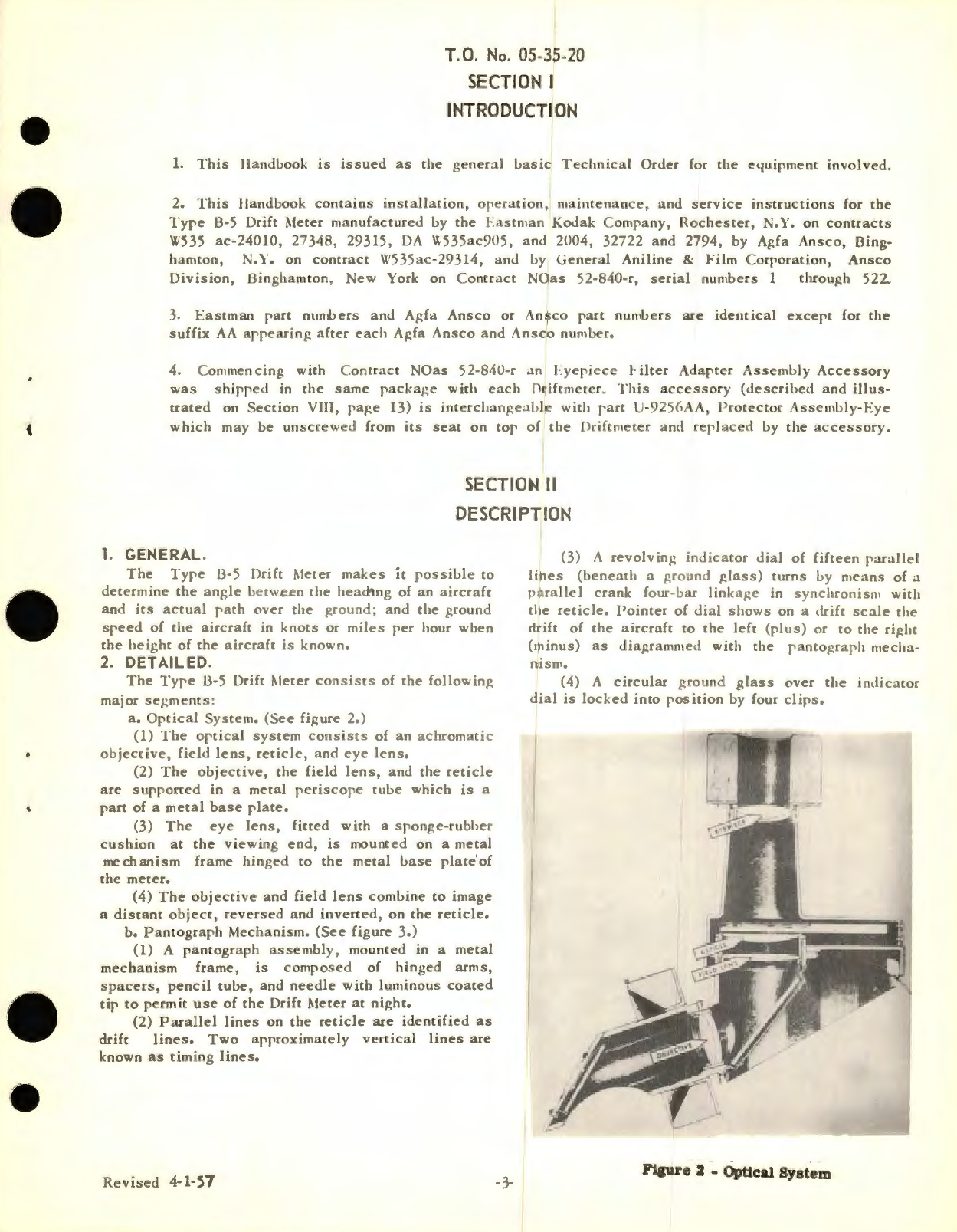 Sample page 5 from AirCorps Library document: Instructions with Parts Catalog for Type B-5 Drift Meter