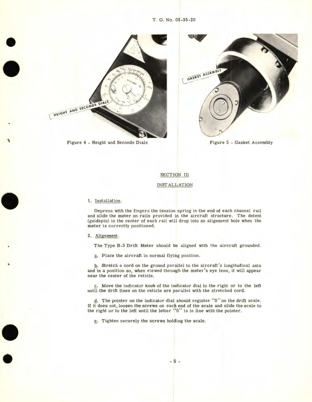 Sample page 7 from AirCorps Library document: Instructions with Parts Catalog for Type B-5 Drift Meter