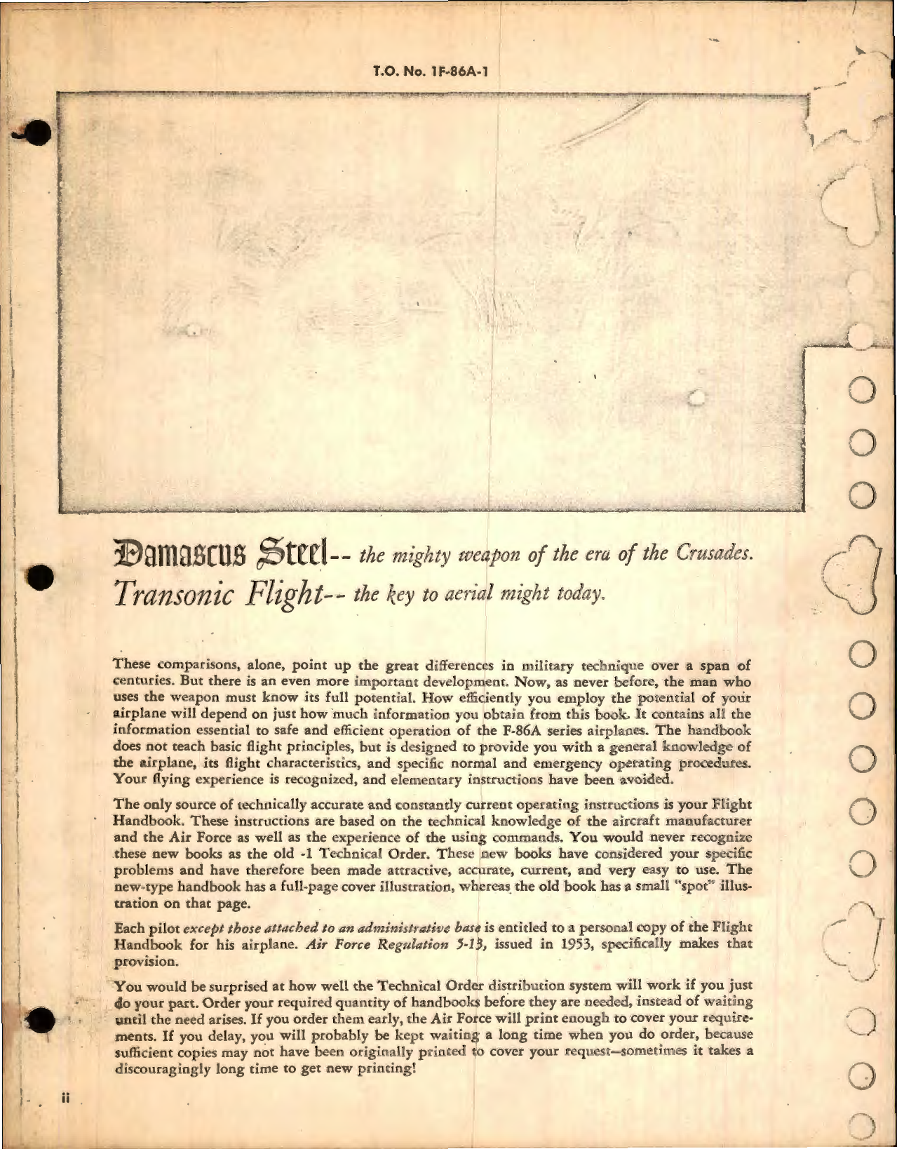 Sample page 1 from AirCorps Library document: Flight Handbook for F-86A