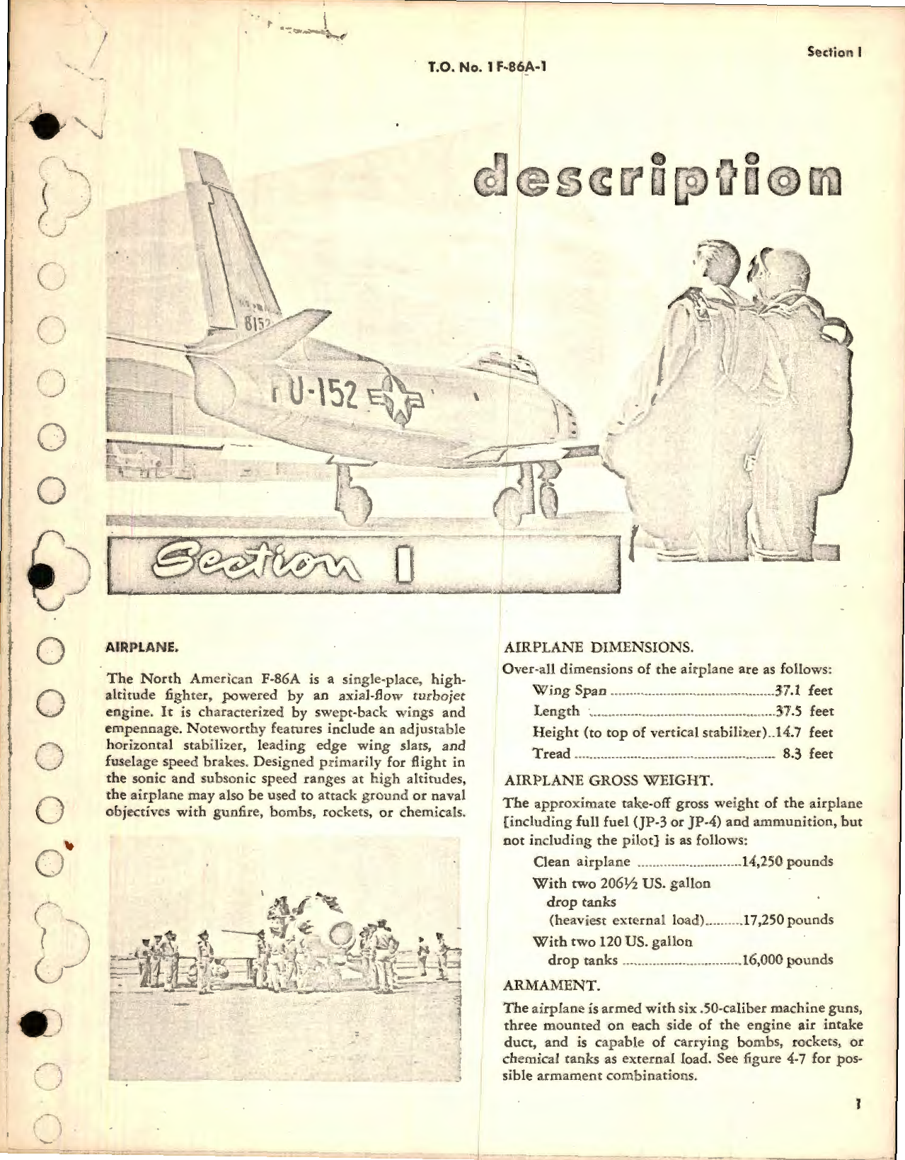 Sample page 7 from AirCorps Library document: Flight Handbook for F-86A