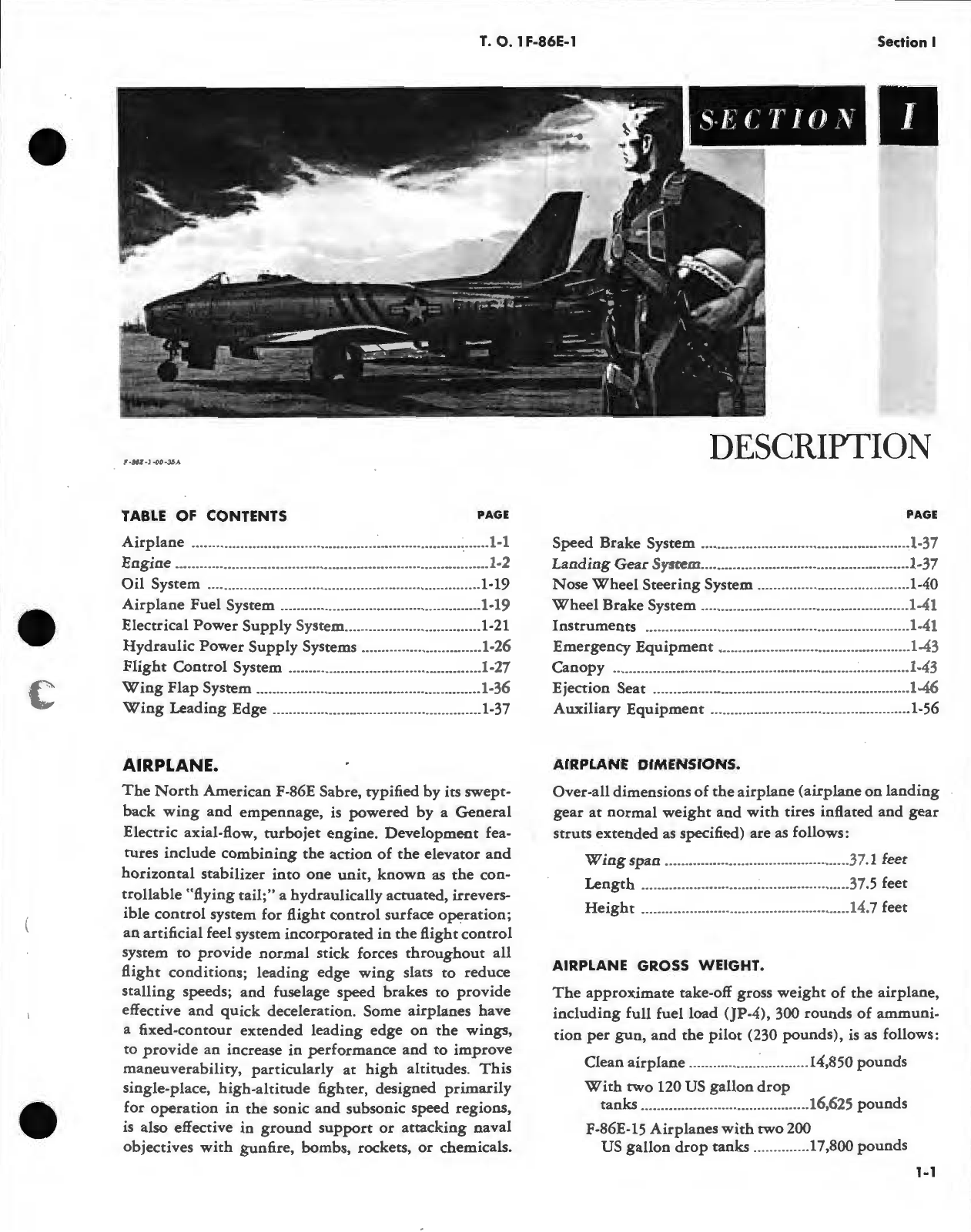 Sample page 7 from AirCorps Library document: Flight handbook for USAF Series F-86E Aircraft