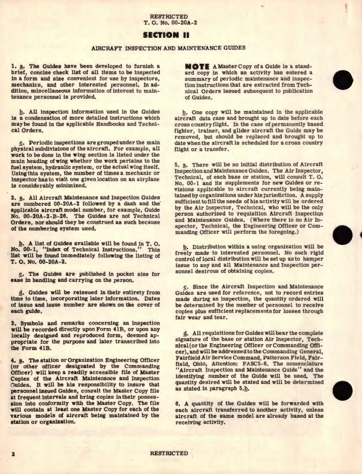 Sample page 2 from AirCorps Library document: Inspection and Maintenance Guides and Maintenance Instruction Forms