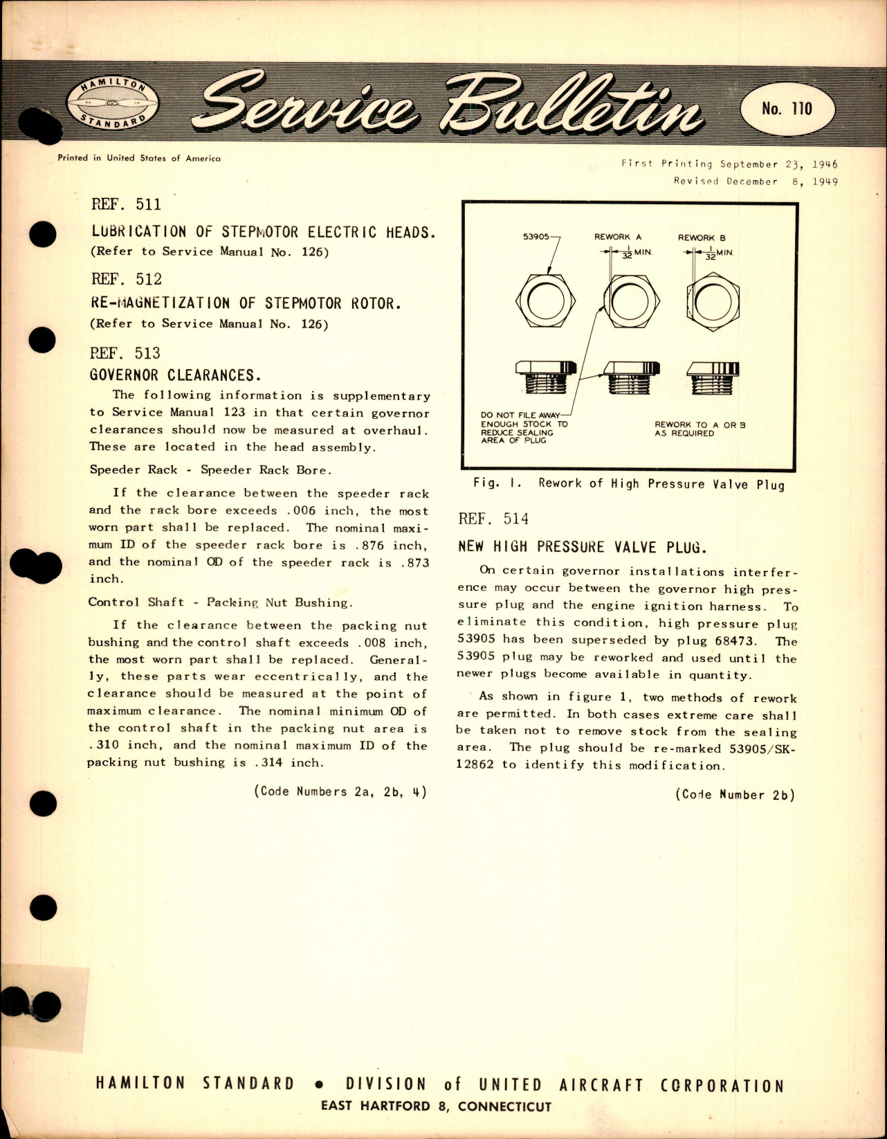 Sample page 1 from AirCorps Library document: Lubrication of Stepmotor Electric Heads, Ref 511