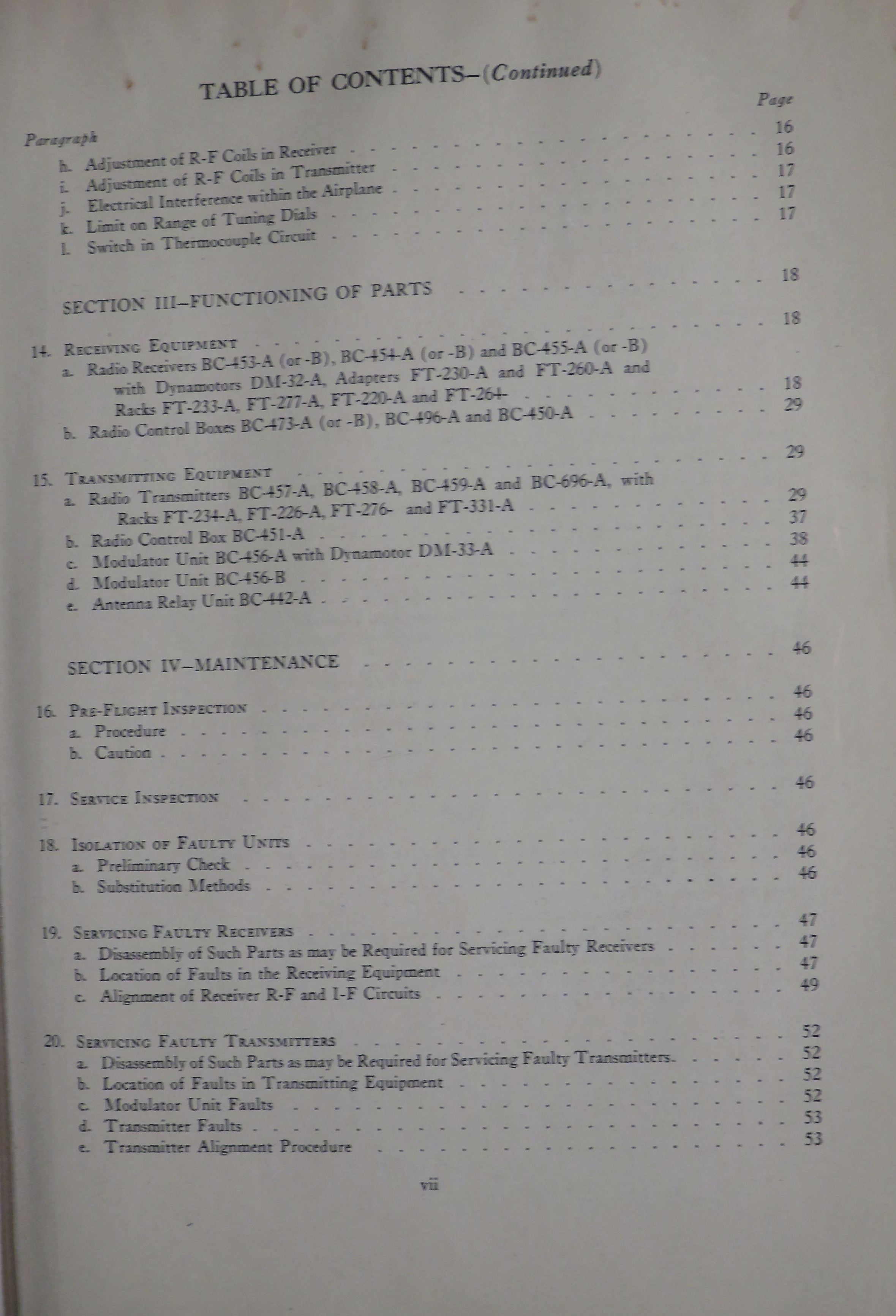 Sample page 9 from AirCorps Library document: Instruction Book for Operation and Maintenance of Radio Set SCR-274-N