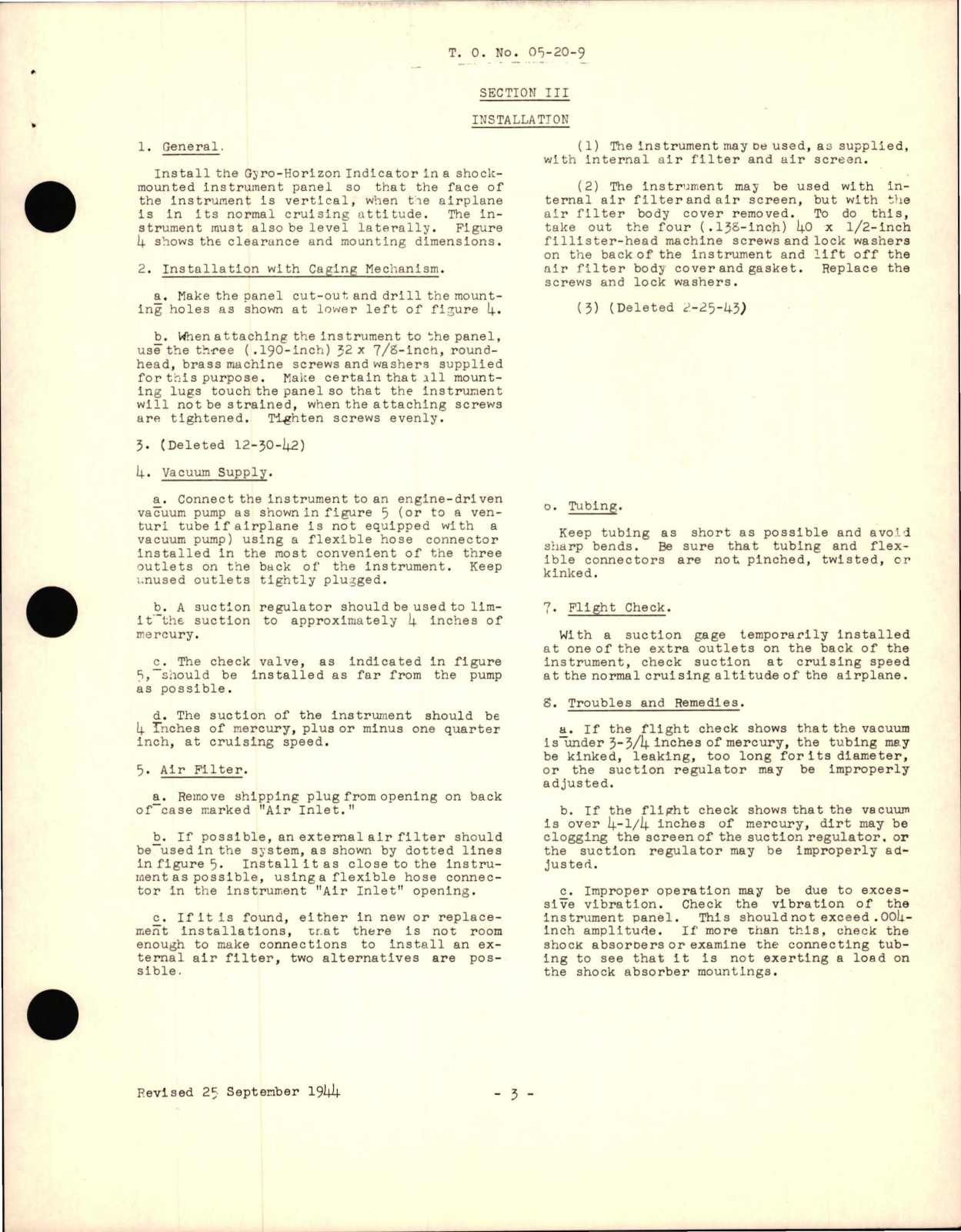 Sample page 7 from AirCorps Library document: Operation, Service and Overhaul Instructions with Parts for Gyro Horizon Indicator - Type AN5736