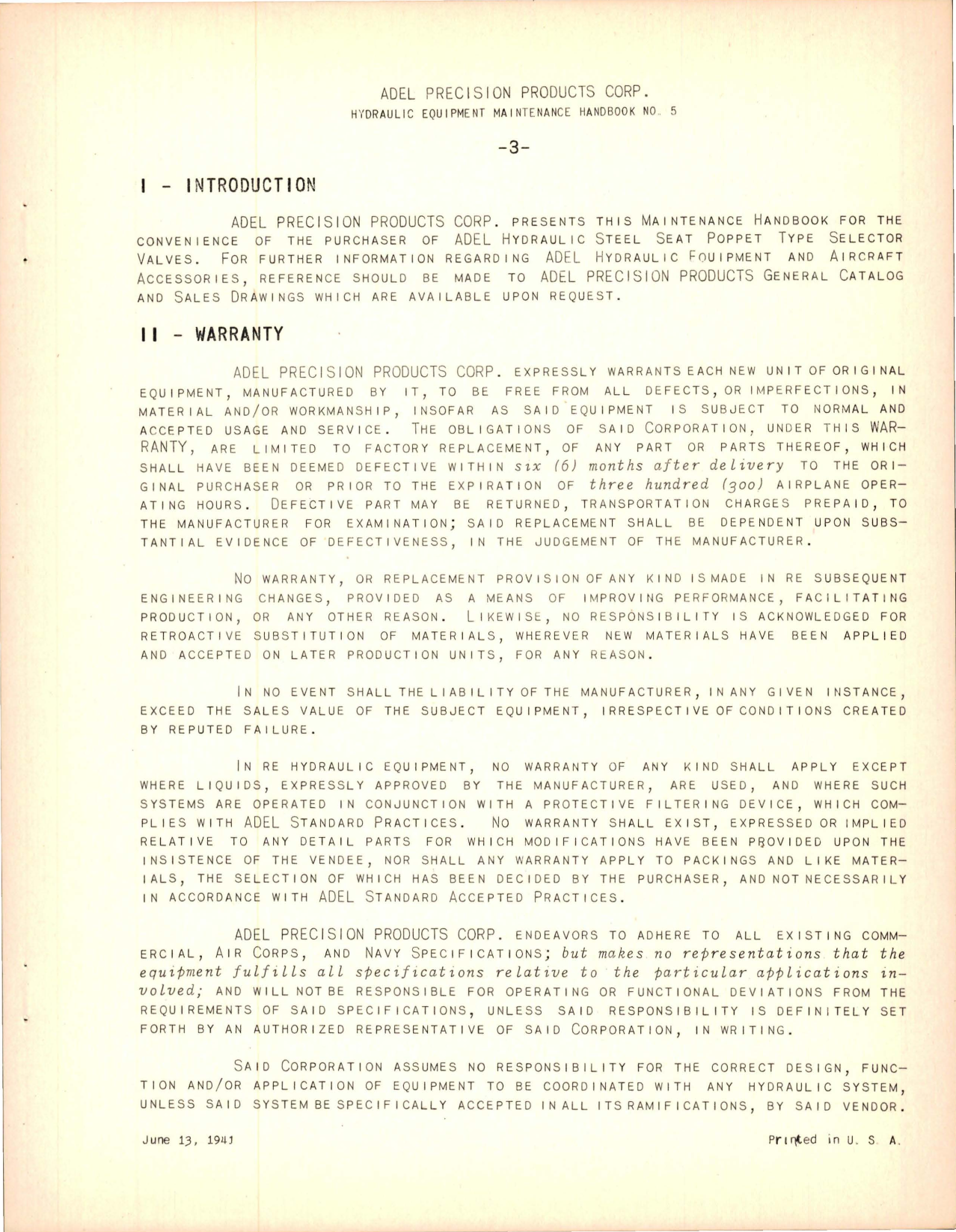 Sample page 7 from AirCorps Library document: Instructions with Parts Catalog for Steel Seat Selector Valves - Aircraft Hydraulic Equipment