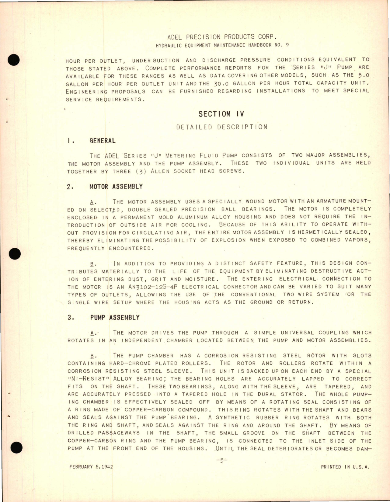 Sample page 7 from AirCorps Library document: Instructions with Parts Catalog for Metering Fluid Pump - Series J 