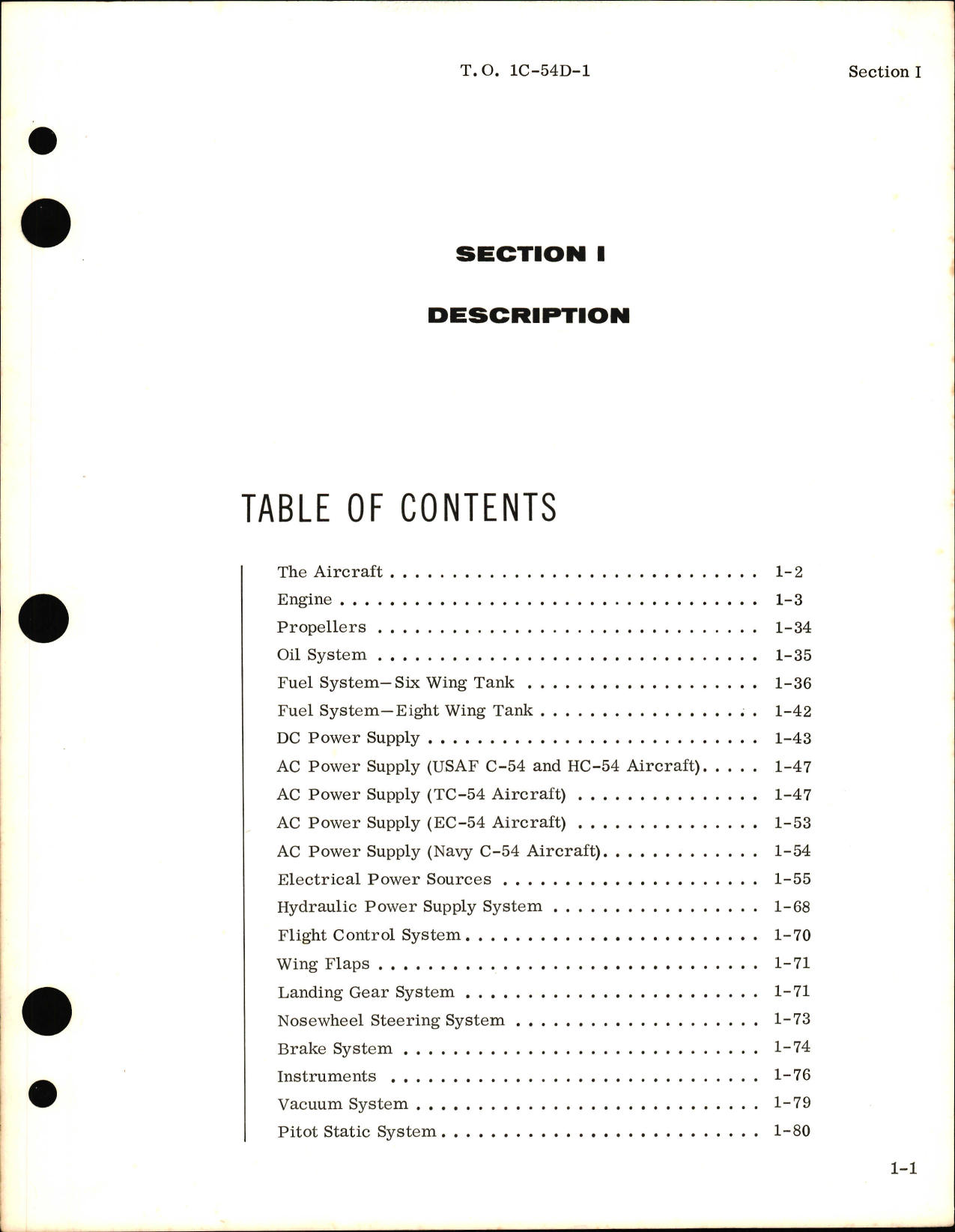 Sample page 7 from AirCorps Library document: Flight Manual for C-54