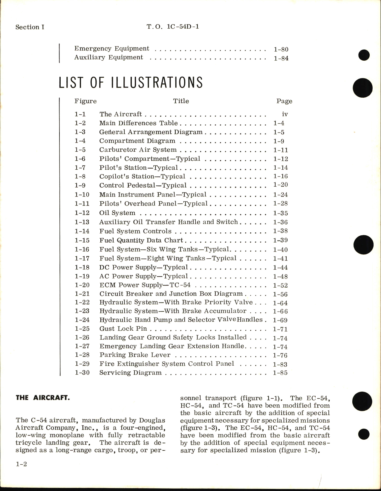 Sample page 8 from AirCorps Library document: Flight Manual for C-54