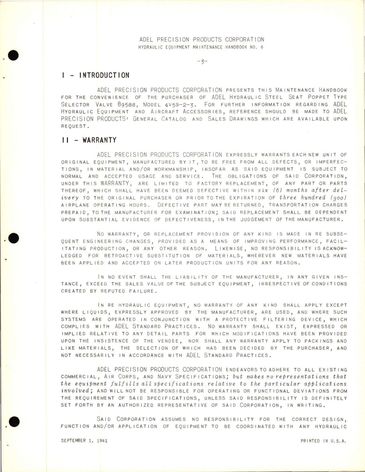 Sample page 7 from AirCorps Library document: Instructions with Parts Catalog for Steel Seat Selector Valve - B 9588 
