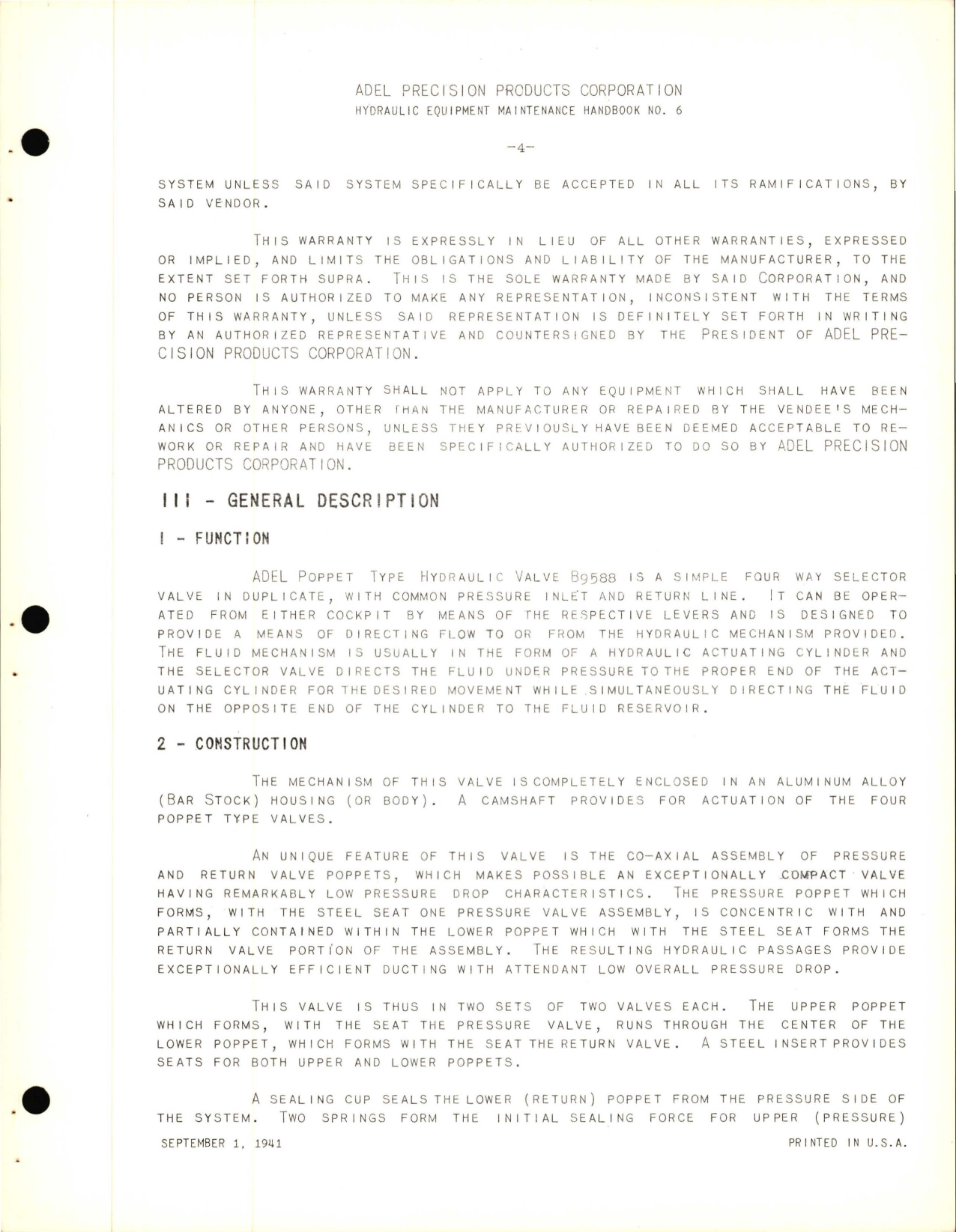 Sample page 9 from AirCorps Library document: Instructions with Parts Catalog for Steel Seat Selector Valve - B 9588 