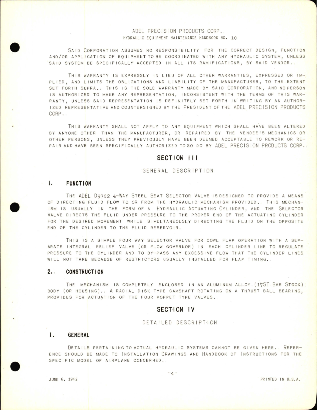 Sample page 9 from AirCorps Library document: Instructions with Parts Catalog for Cowl Flap Valve - D9702