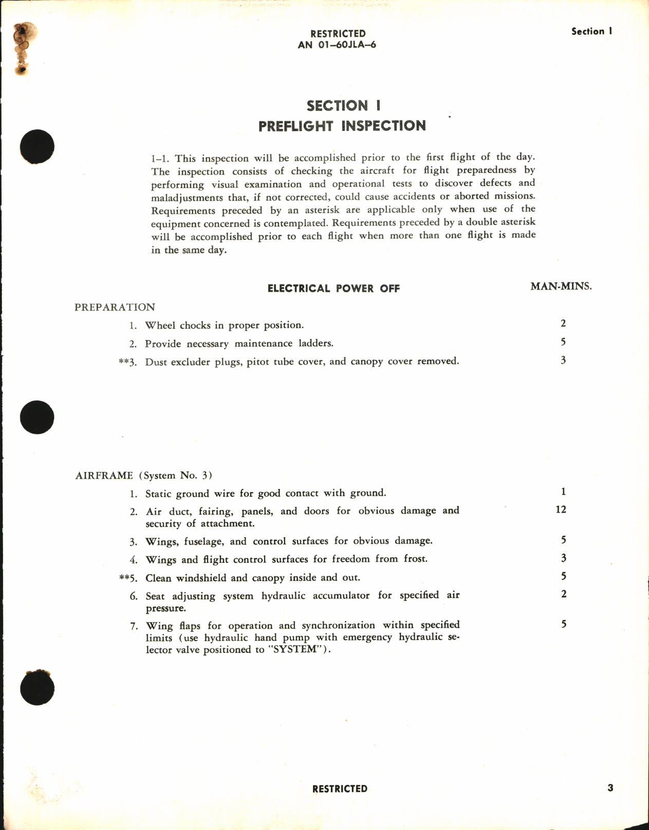 Sample page 5 from AirCorps Library document: Inspection Requirements for F-86A Aircraft