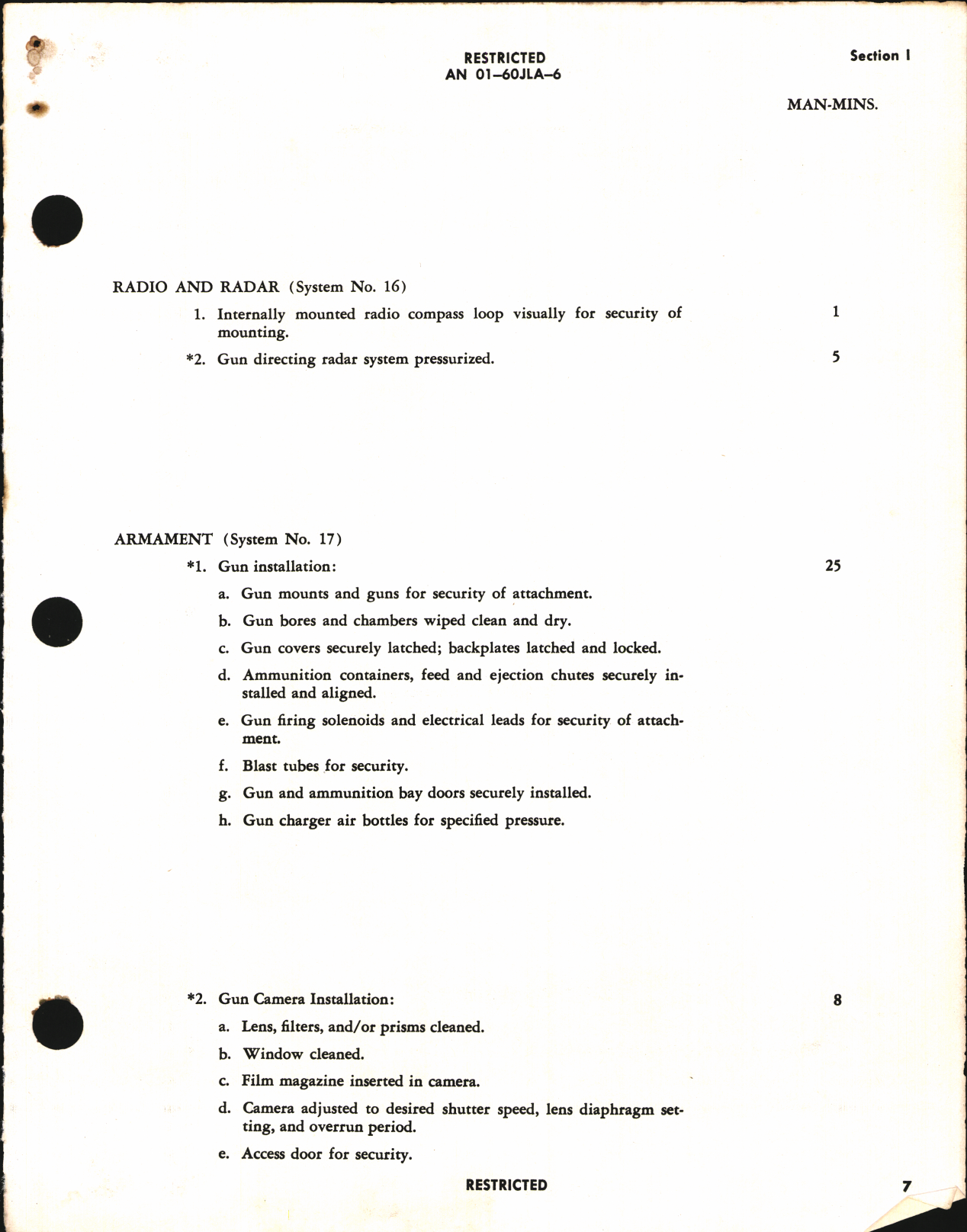 Sample page 9 from AirCorps Library document: Inspection Requirements for F-86A Aircraft