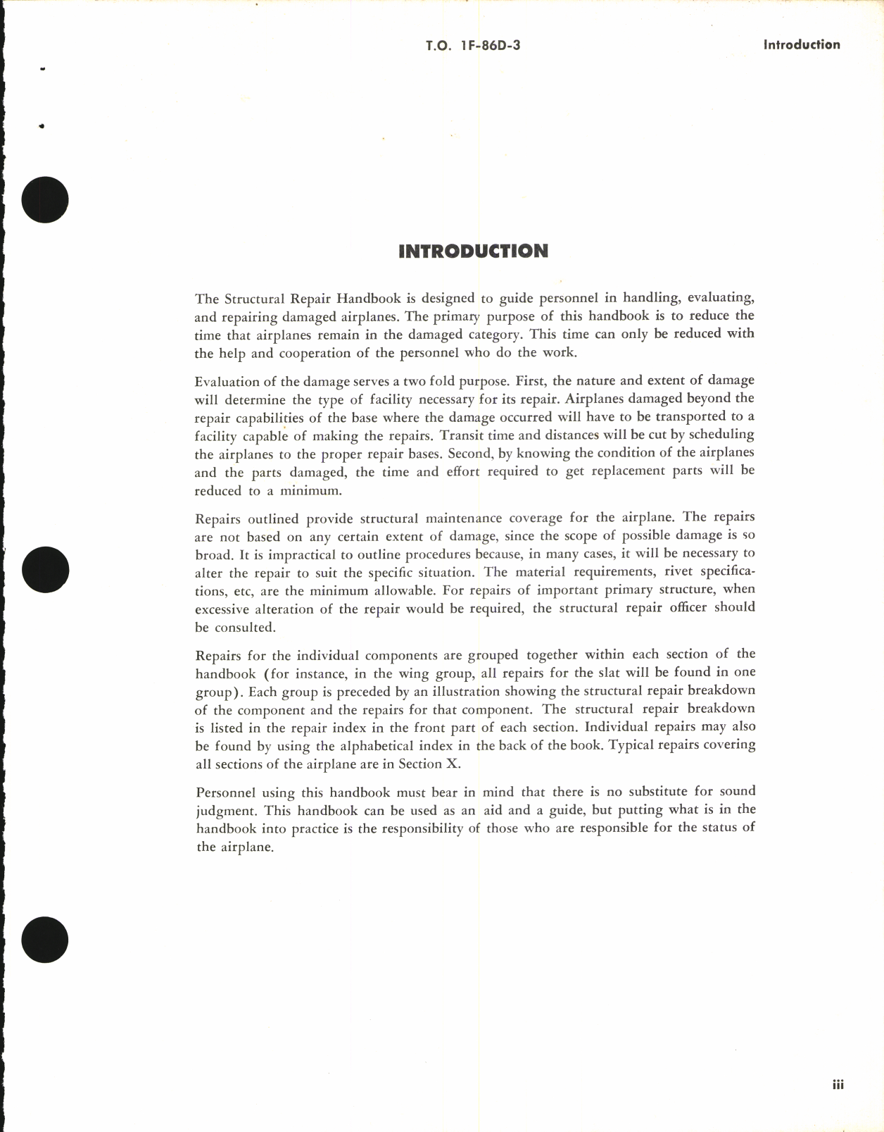 Sample page 5 from AirCorps Library document: Structural Repair Instruction for F-86D Aircraft