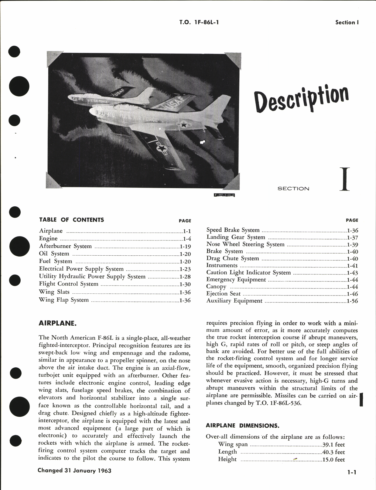 Sample page 9 from AirCorps Library document: Flight Manual for F-86L Aircraft