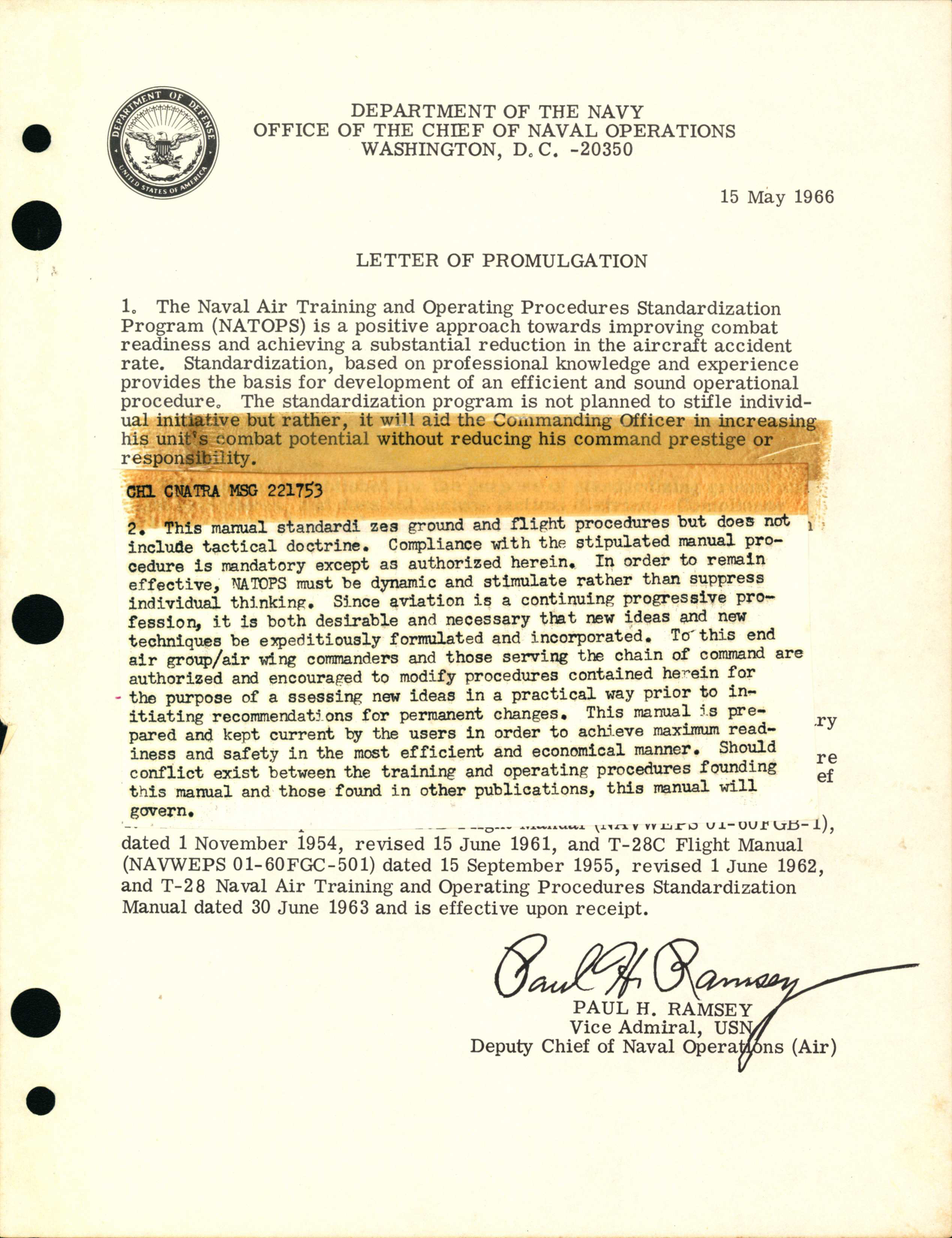 Sample page 5 from AirCorps Library document: NATOPS Flight Manual for T-28B and T-28C