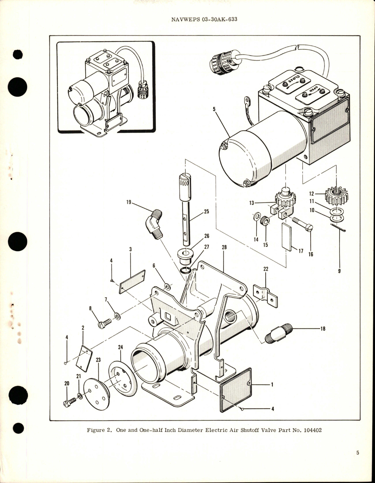Sample page 5 from AirCorps Library document: Overhaul Instructions with Parts Breakdown for Electric Air Shutoff Valve 1 1/2