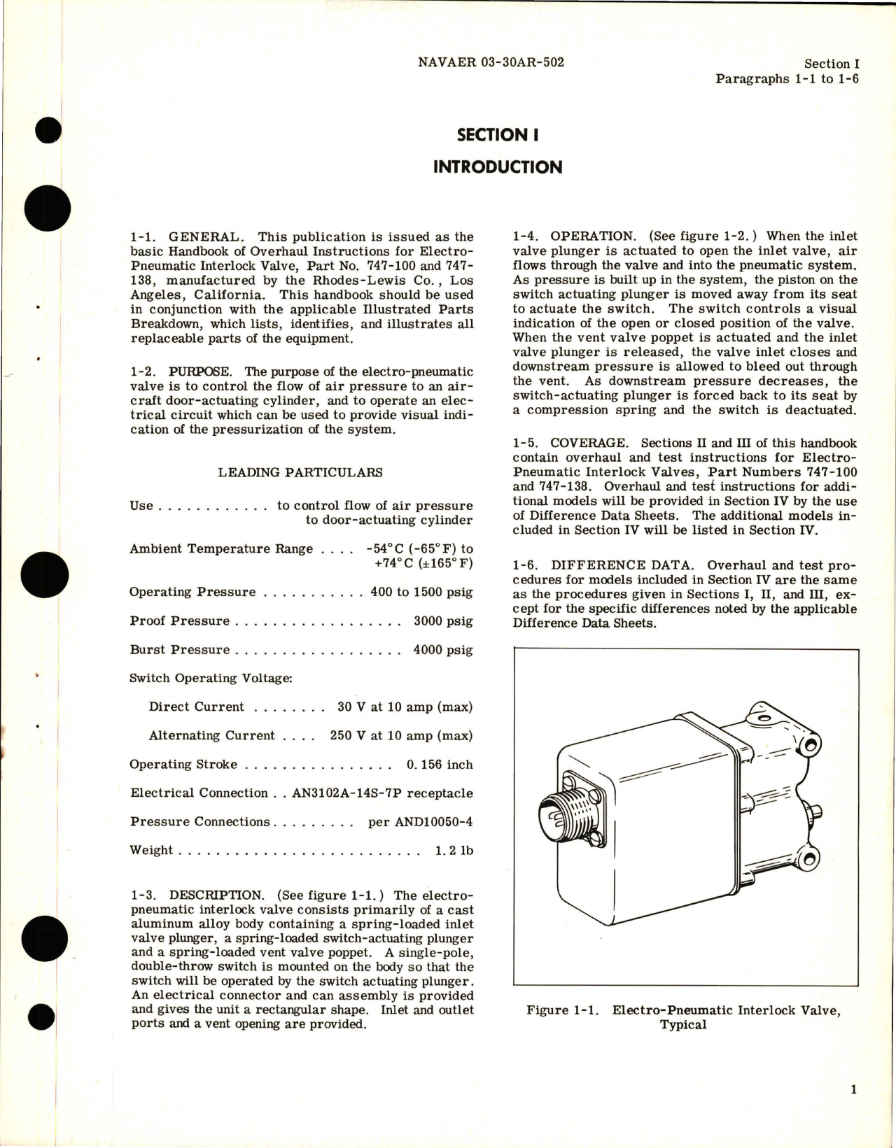 Sample page 5 from AirCorps Library document: Overhaul Instructions for Electro-Pneumatic Interlock Valves - Parts 747-100 and 747-138 