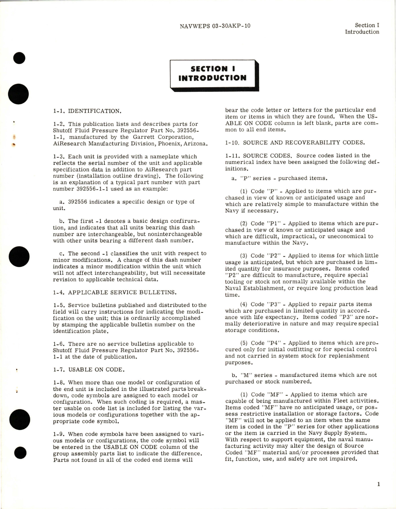 Sample page 5 from AirCorps Library document: Illustrated Parts Breakdown for Shutoff Fluid Pressure Regulator - Part 392556-1-1