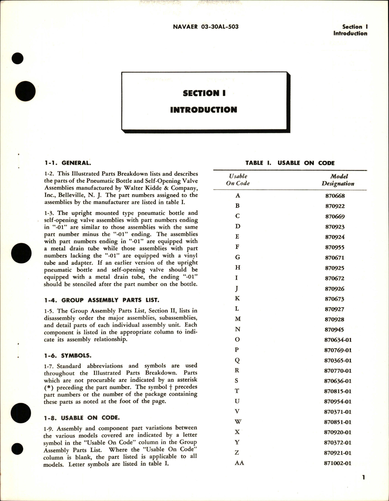 Sample page 5 from AirCorps Library document: Illustrated Parts for Pneumatic Bottle and Self Opening Valve Assembly